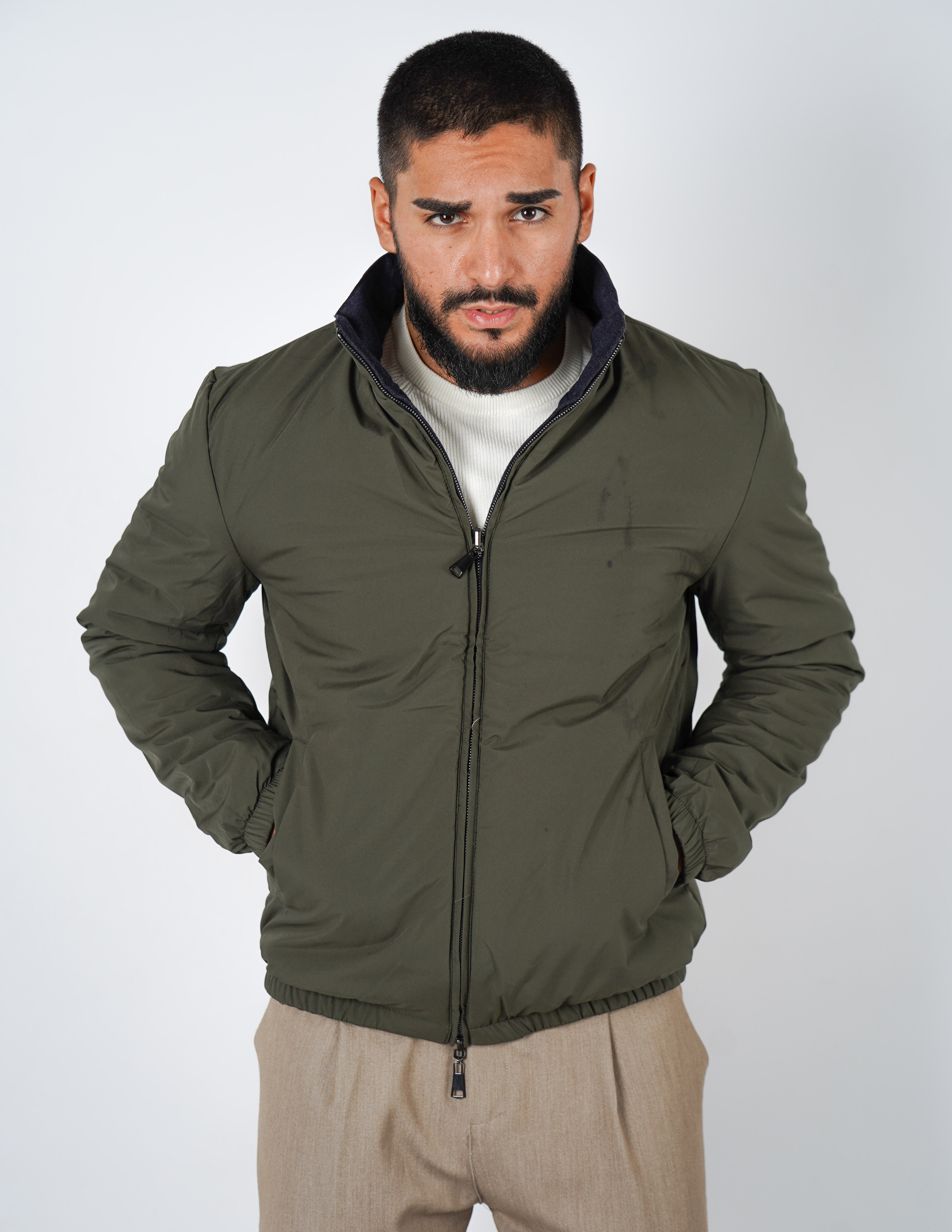 Giubbino reversibile tinta unita