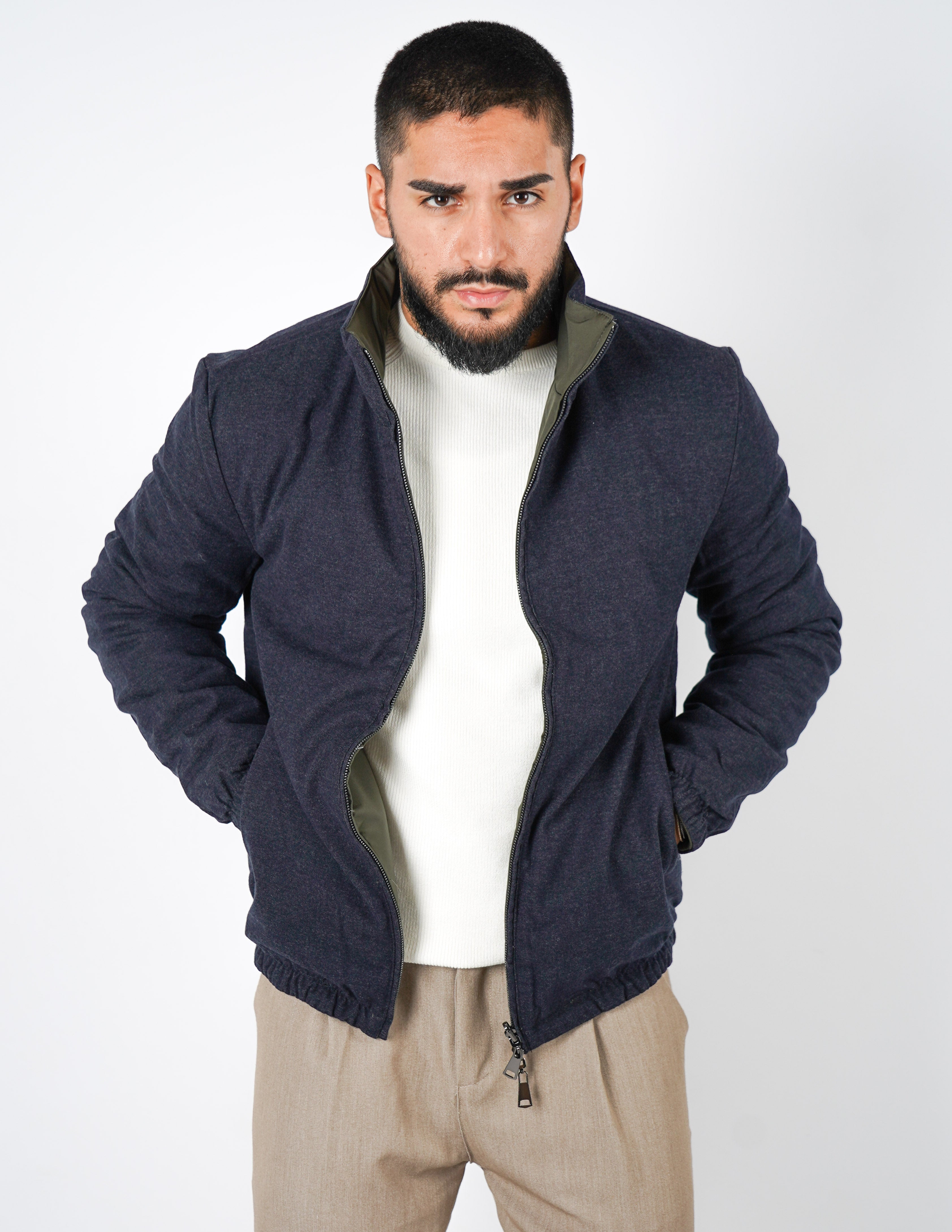 Giubbino reversibile tinta unita