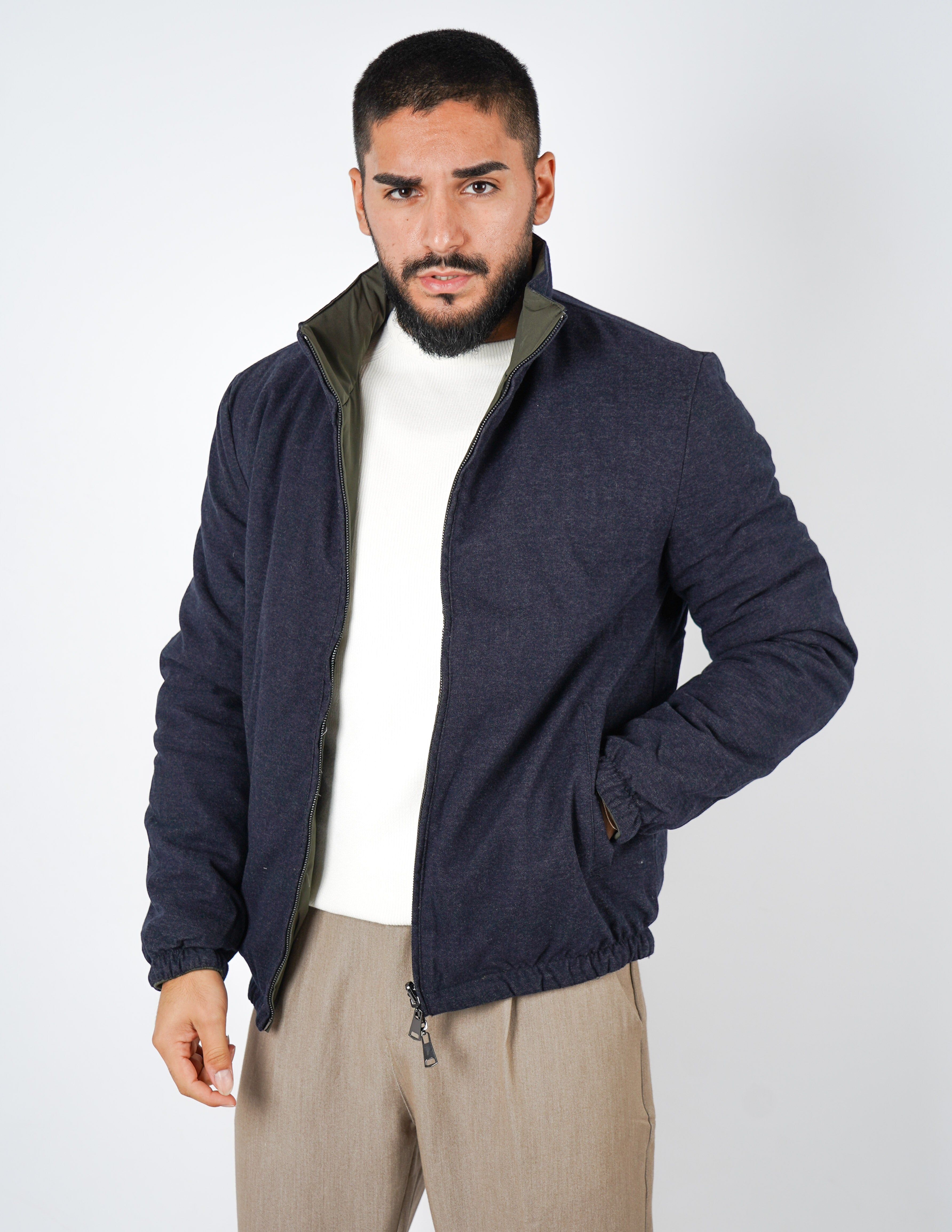 Giubbino reversibile tinta unita