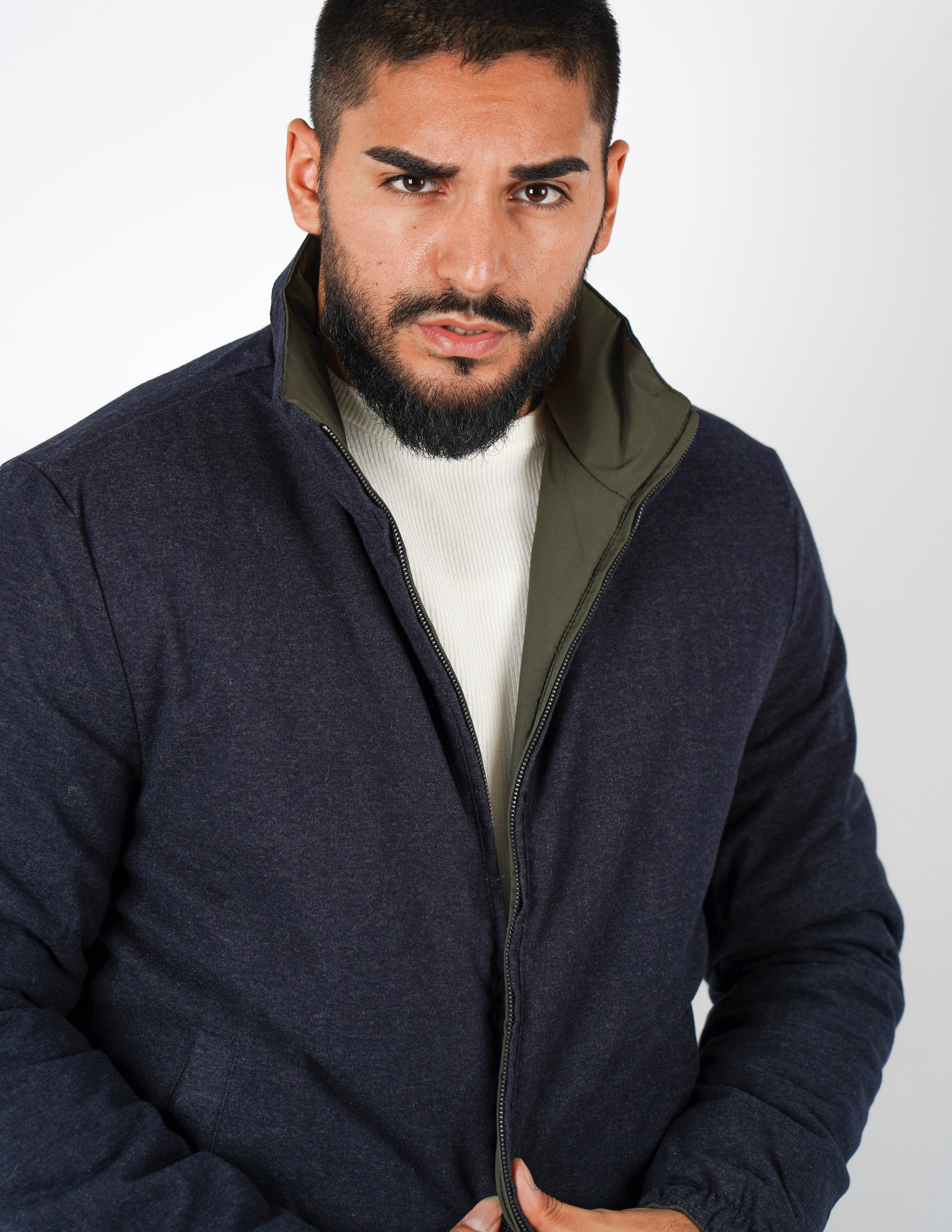 Giubbino reversibile tinta unita