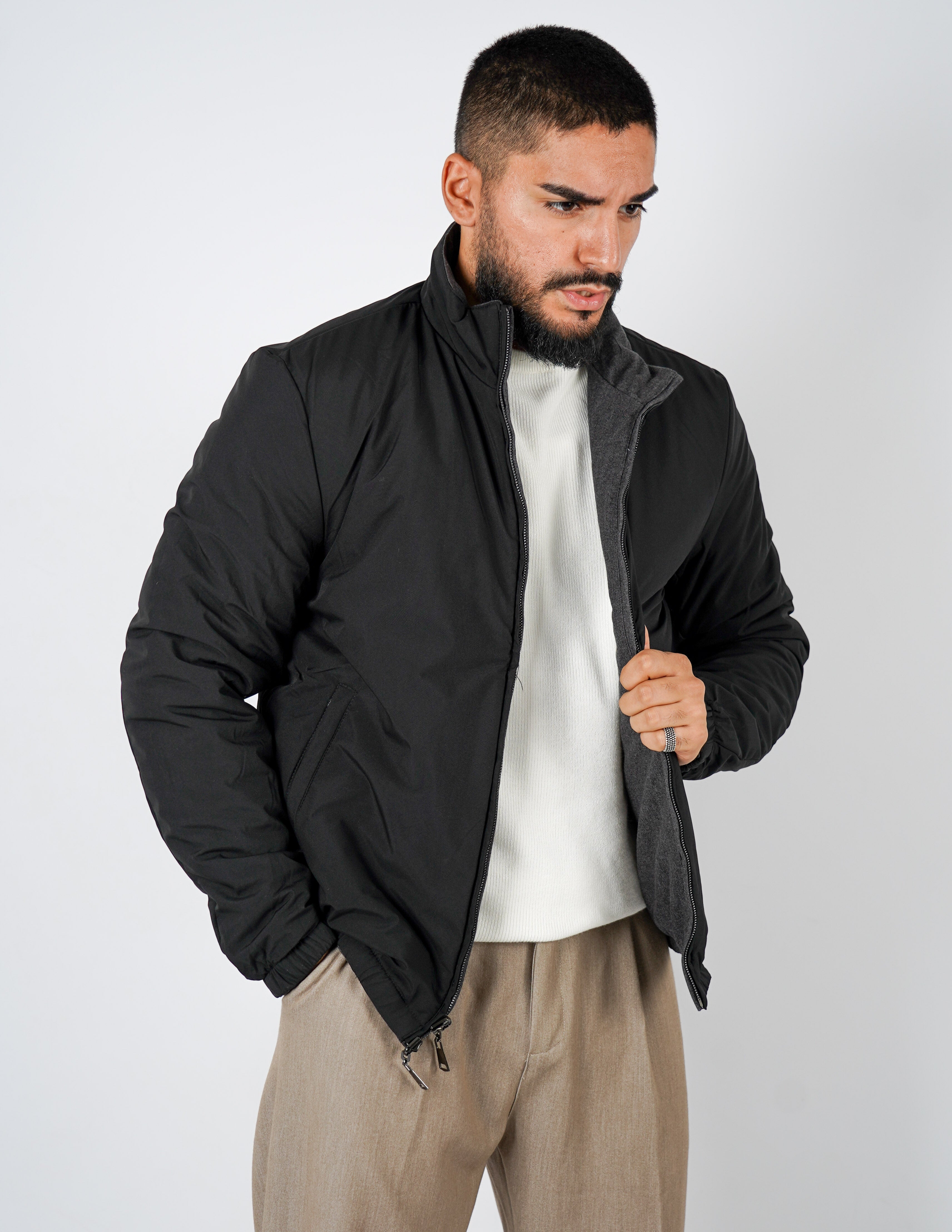 Giubbino reversibile tinta unita