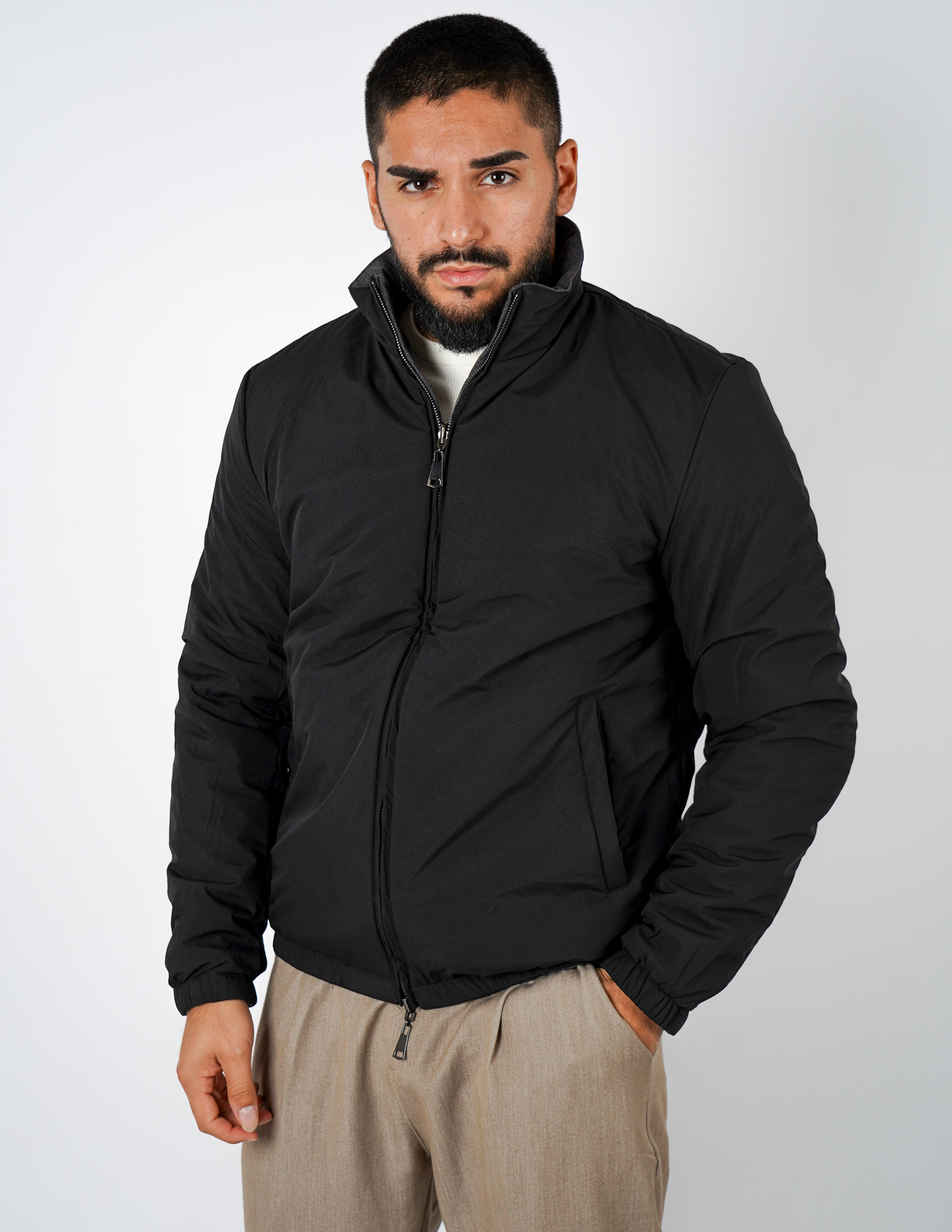 Giubbino reversibile tinta unita