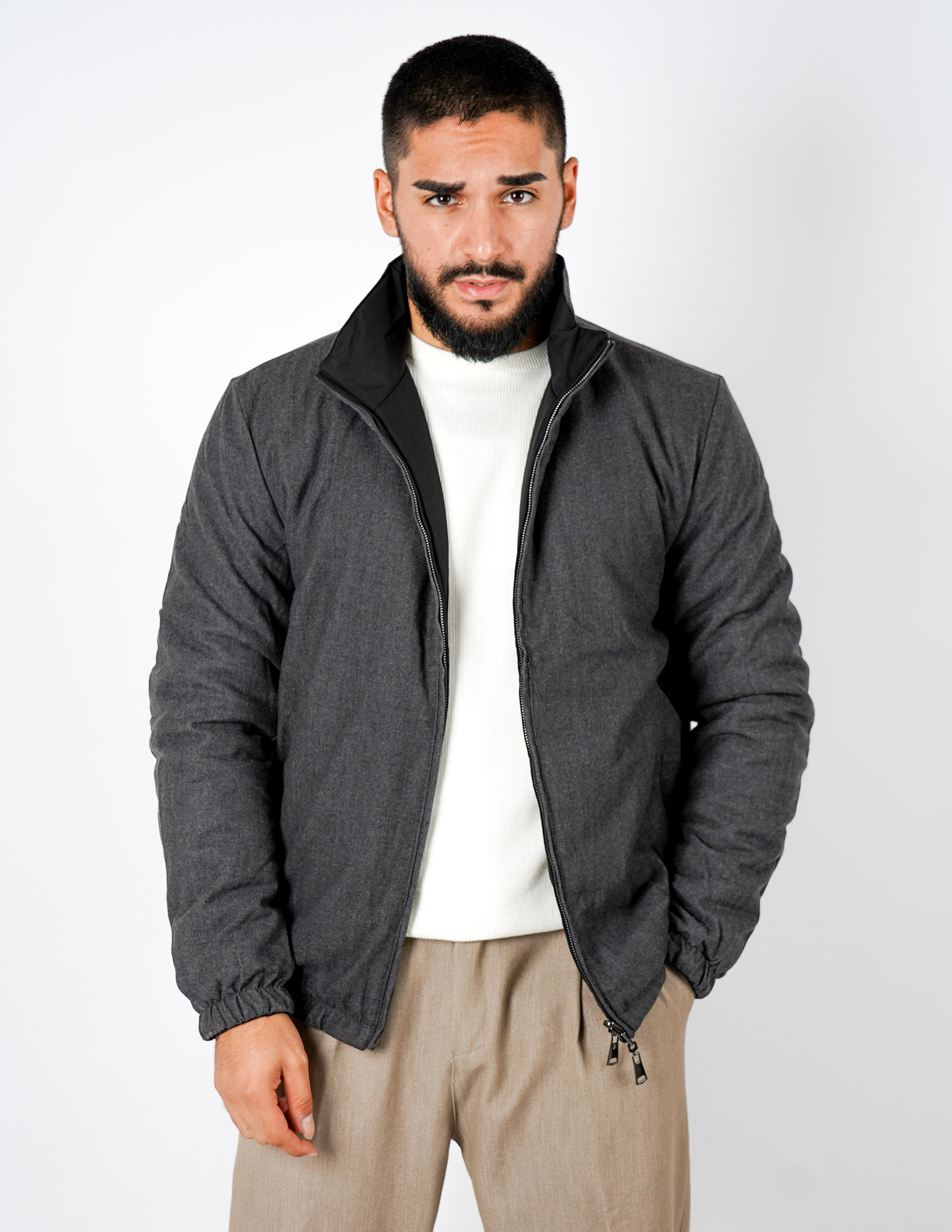 Giubbino reversibile tinta unita