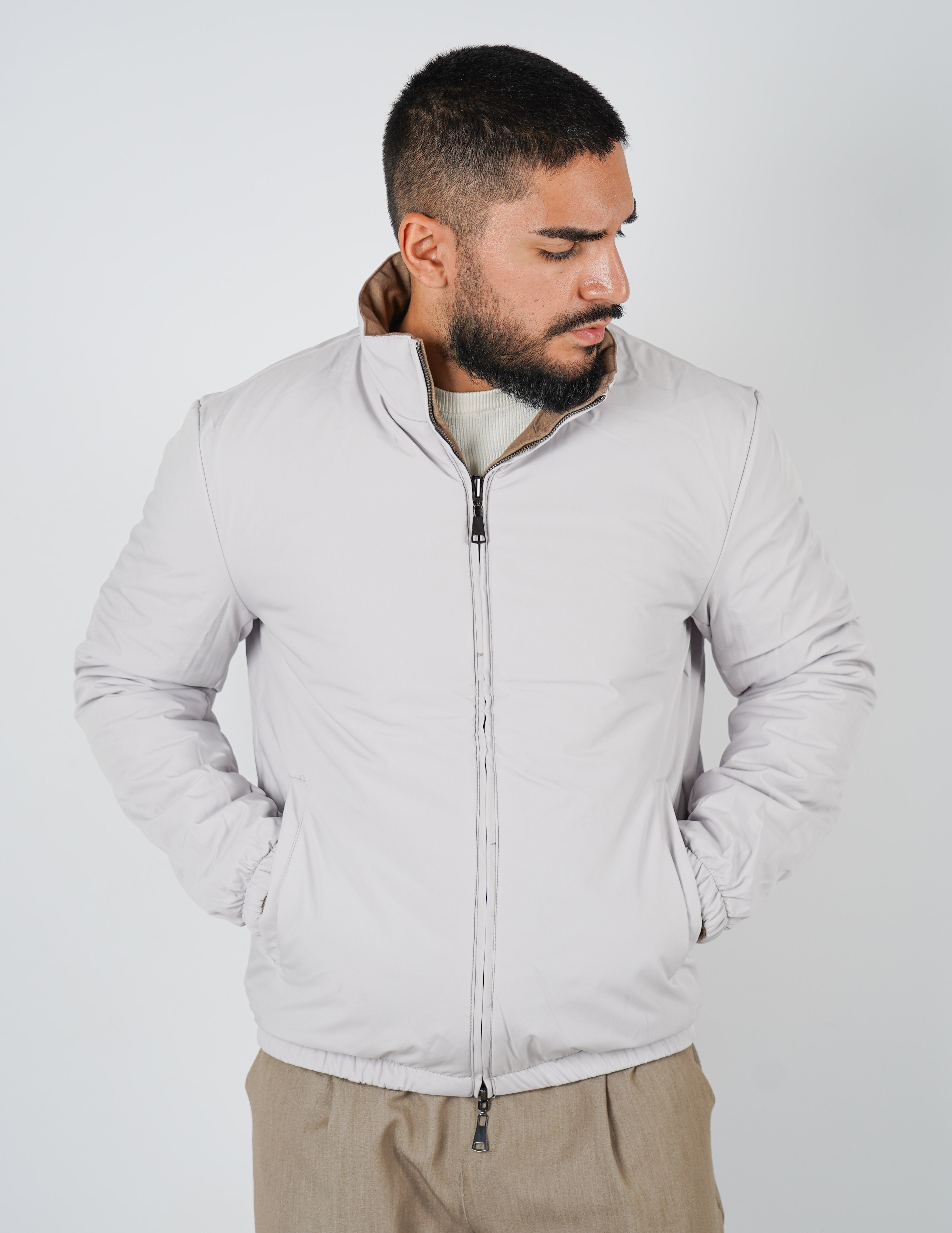 Giubbino reversibile tinta unita