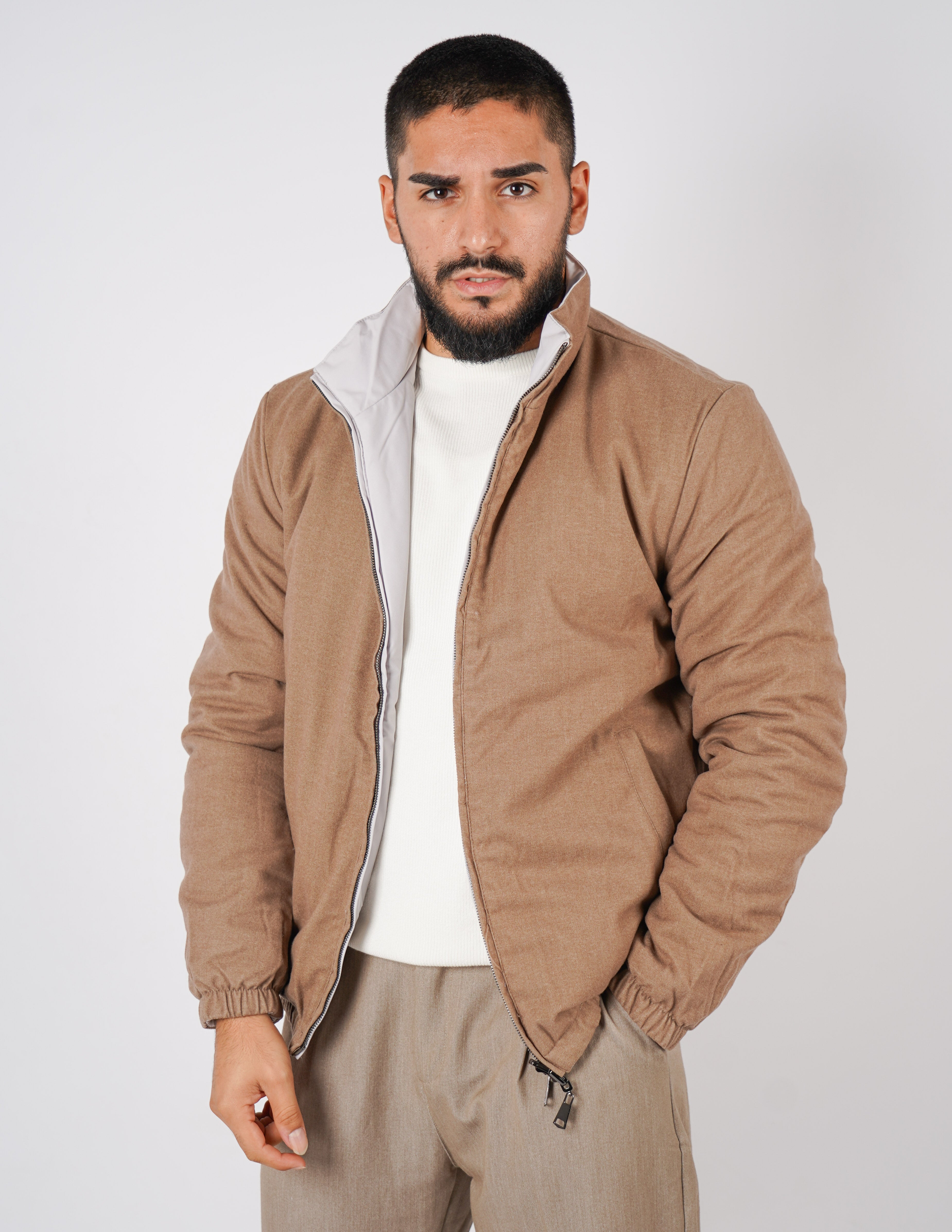 Giubbino reversibile tinta unita