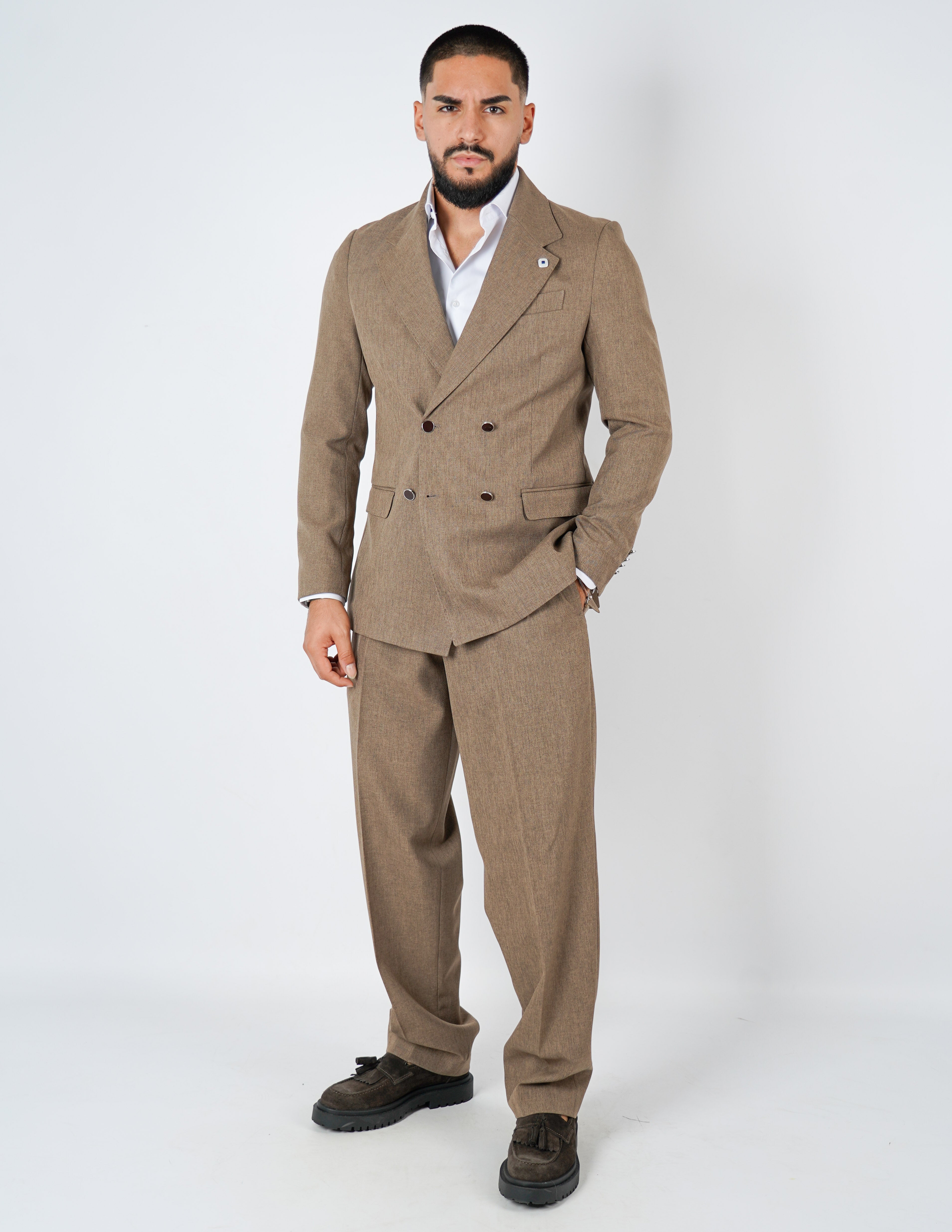 ABITO DOPPIOPETTO CON PANTALONE BAGGY