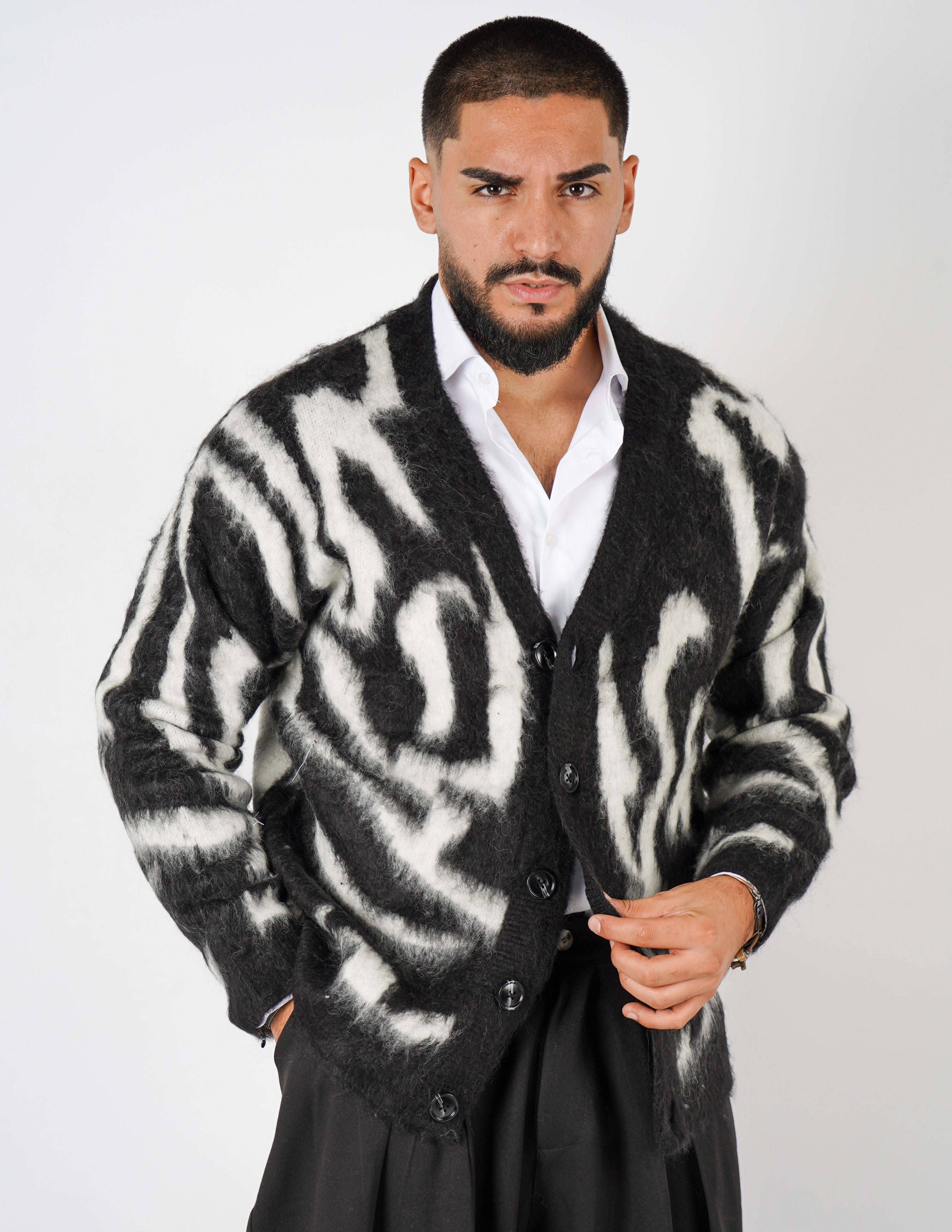 CARDIGAN STRUTTURATO A FANTASIA