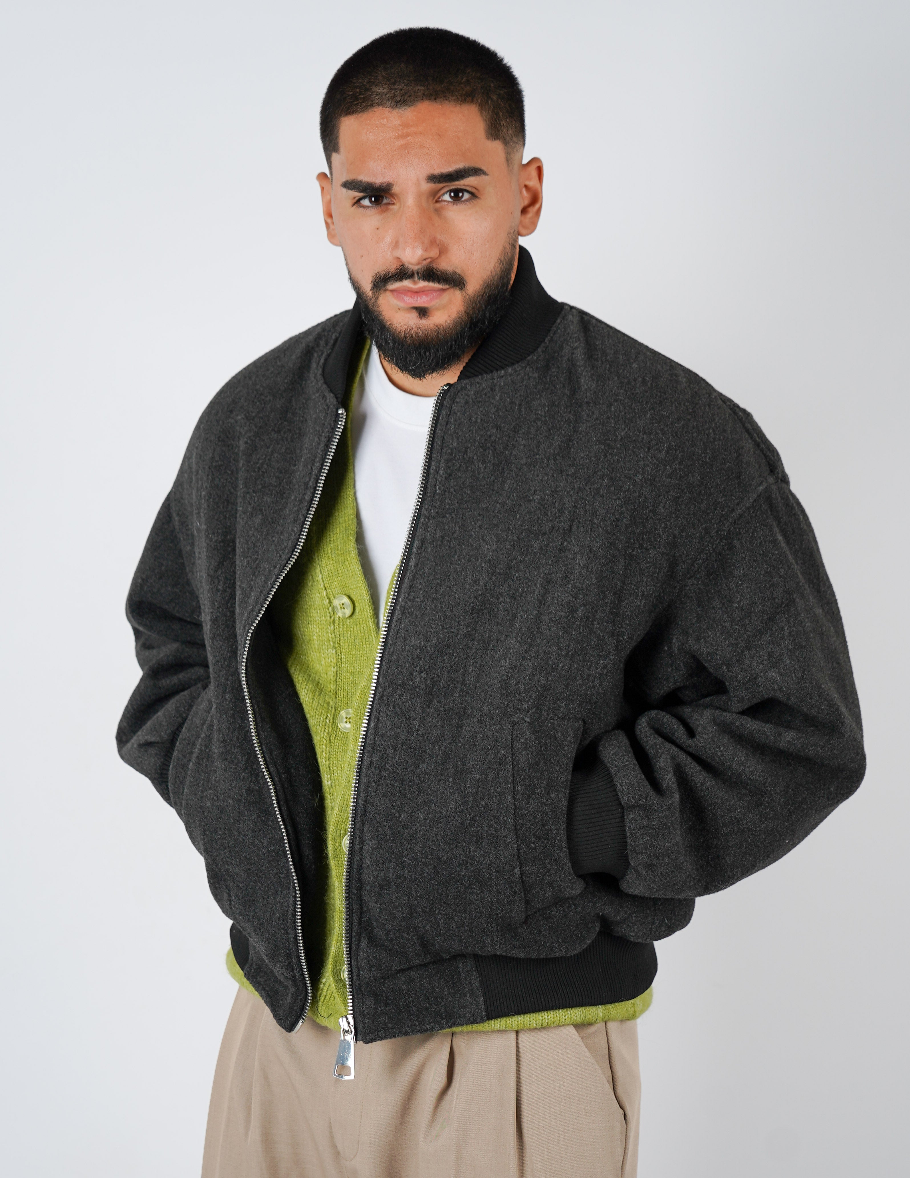 GIUBBINO CROP IN LANA oversize