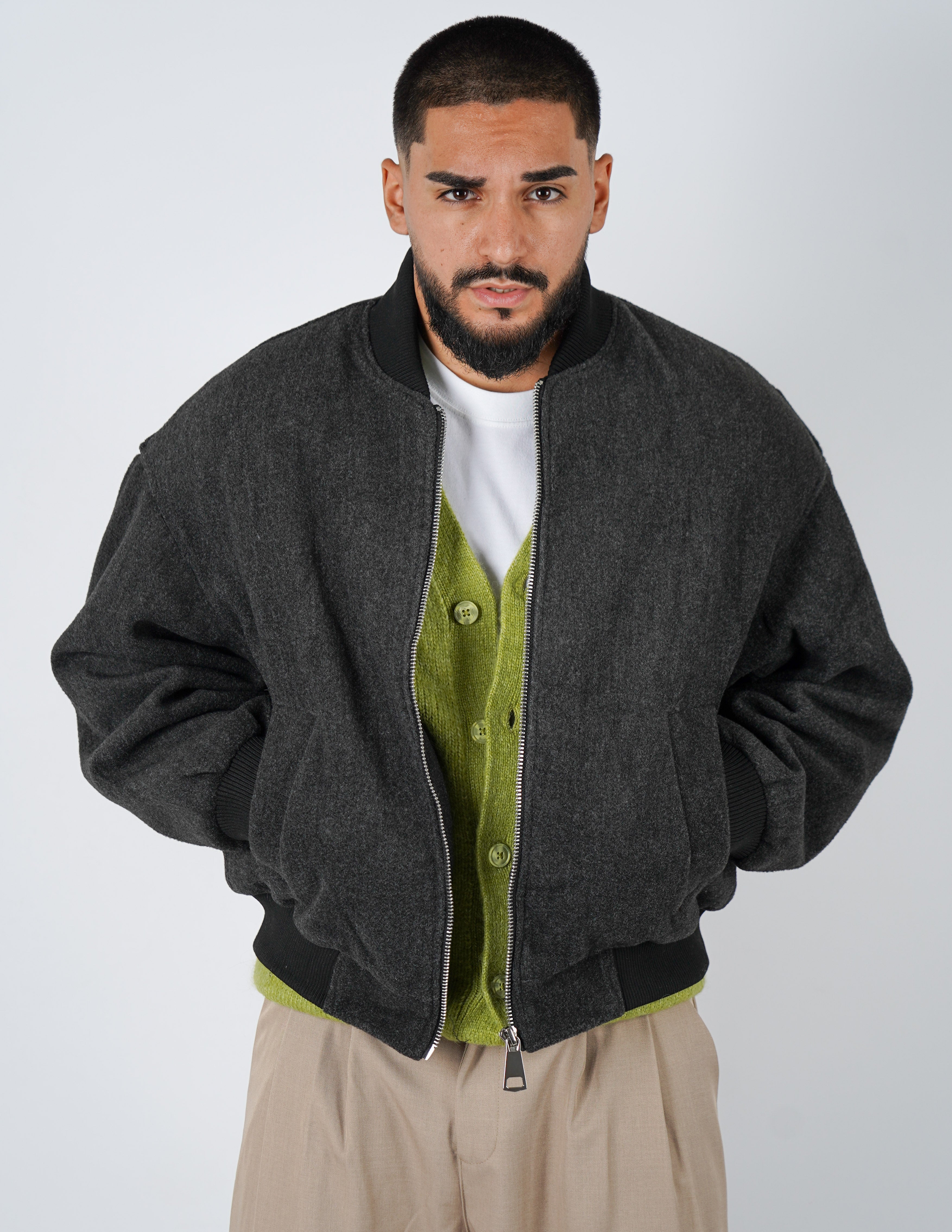 GIUBBINO CROP IN LANA oversize