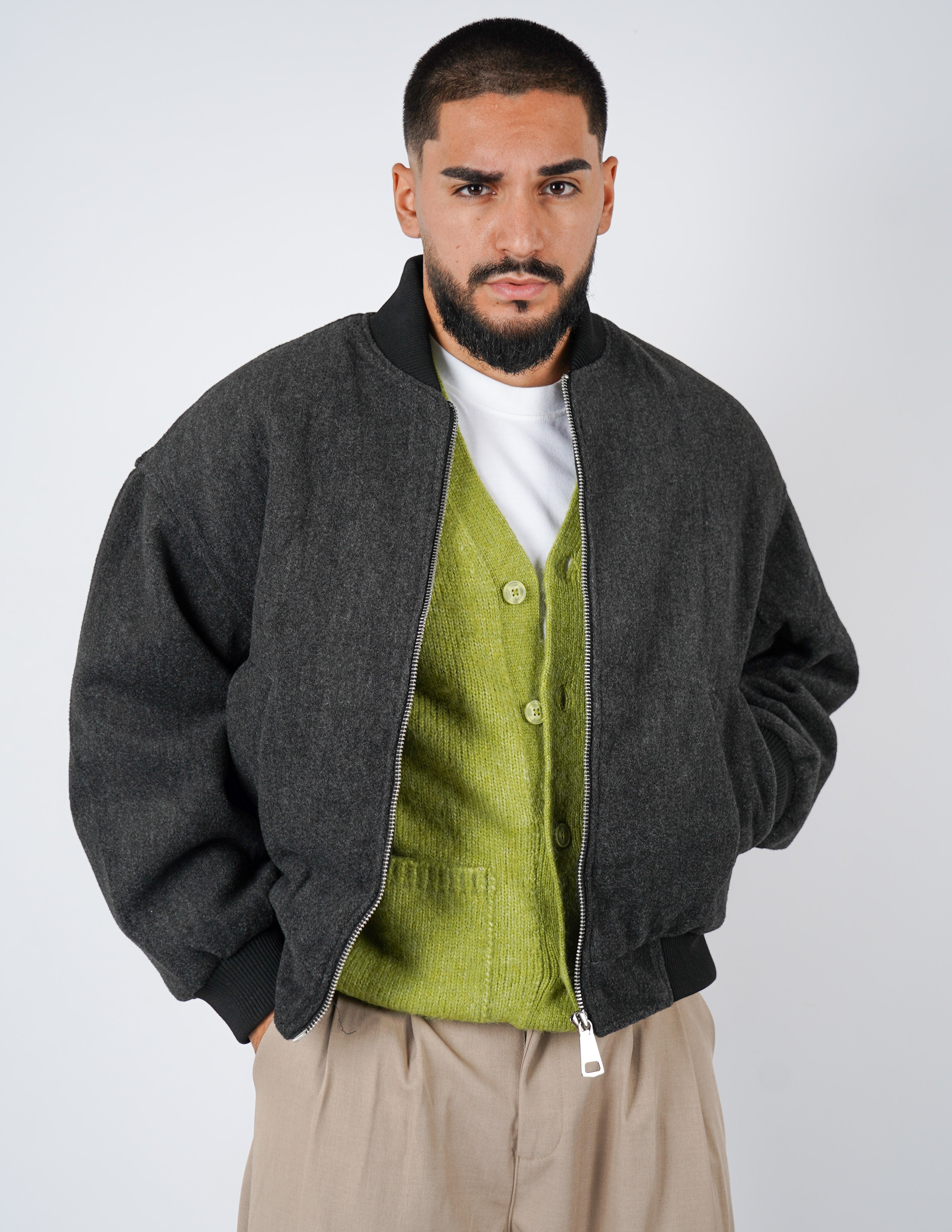 GIUBBINO CROP IN LANA oversize