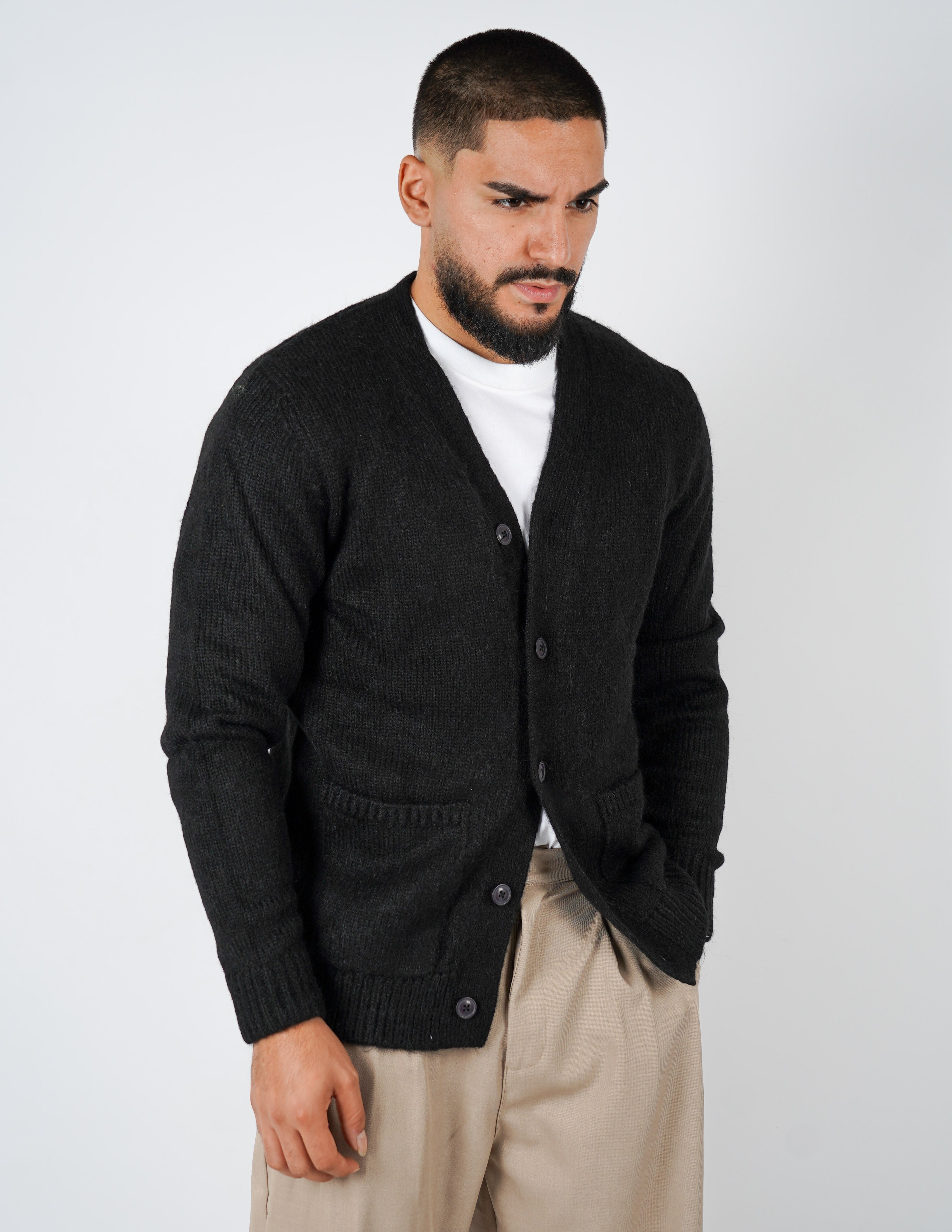 Cardigan in misto lana over d