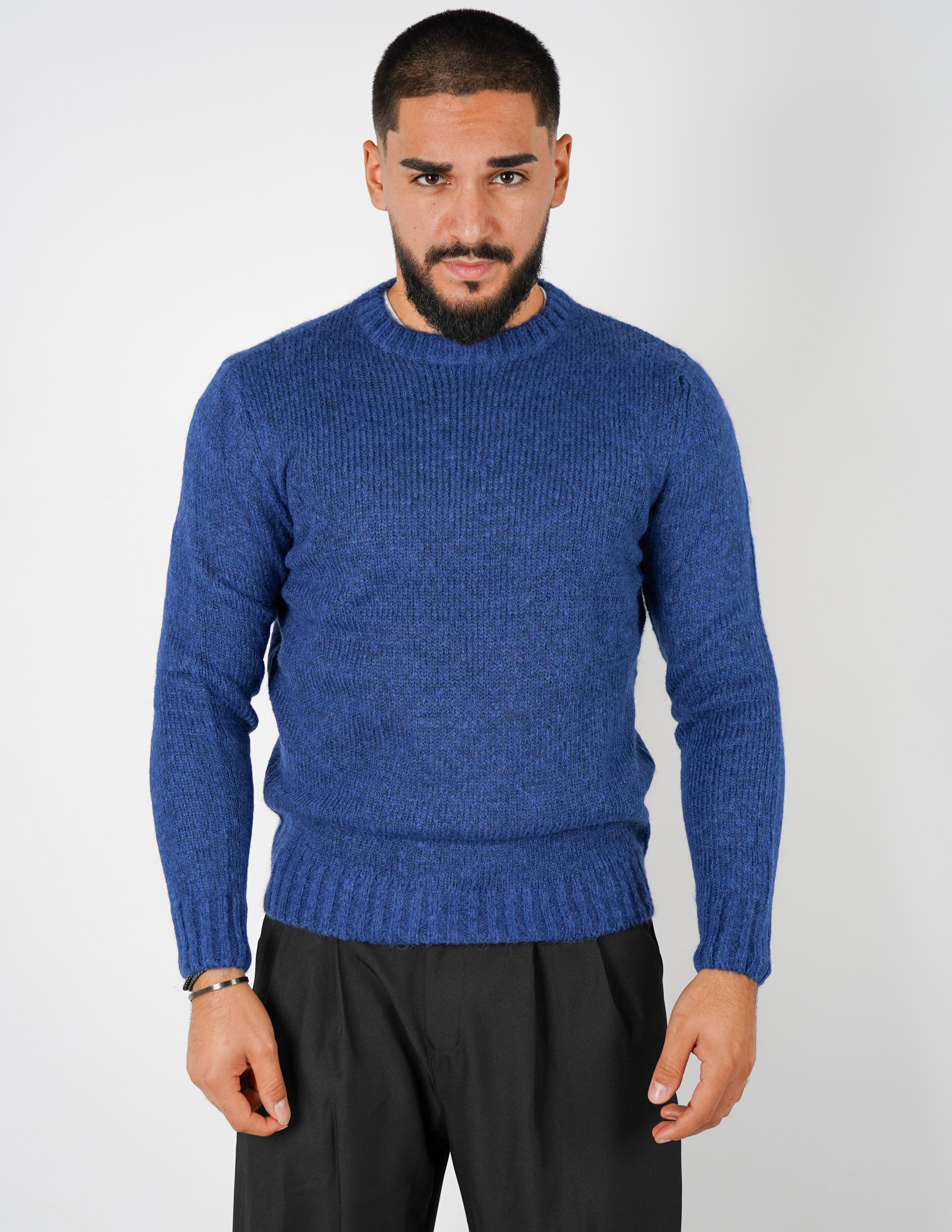 MAGLIONE IN MISTO LANA GIROCOLLO OVERD