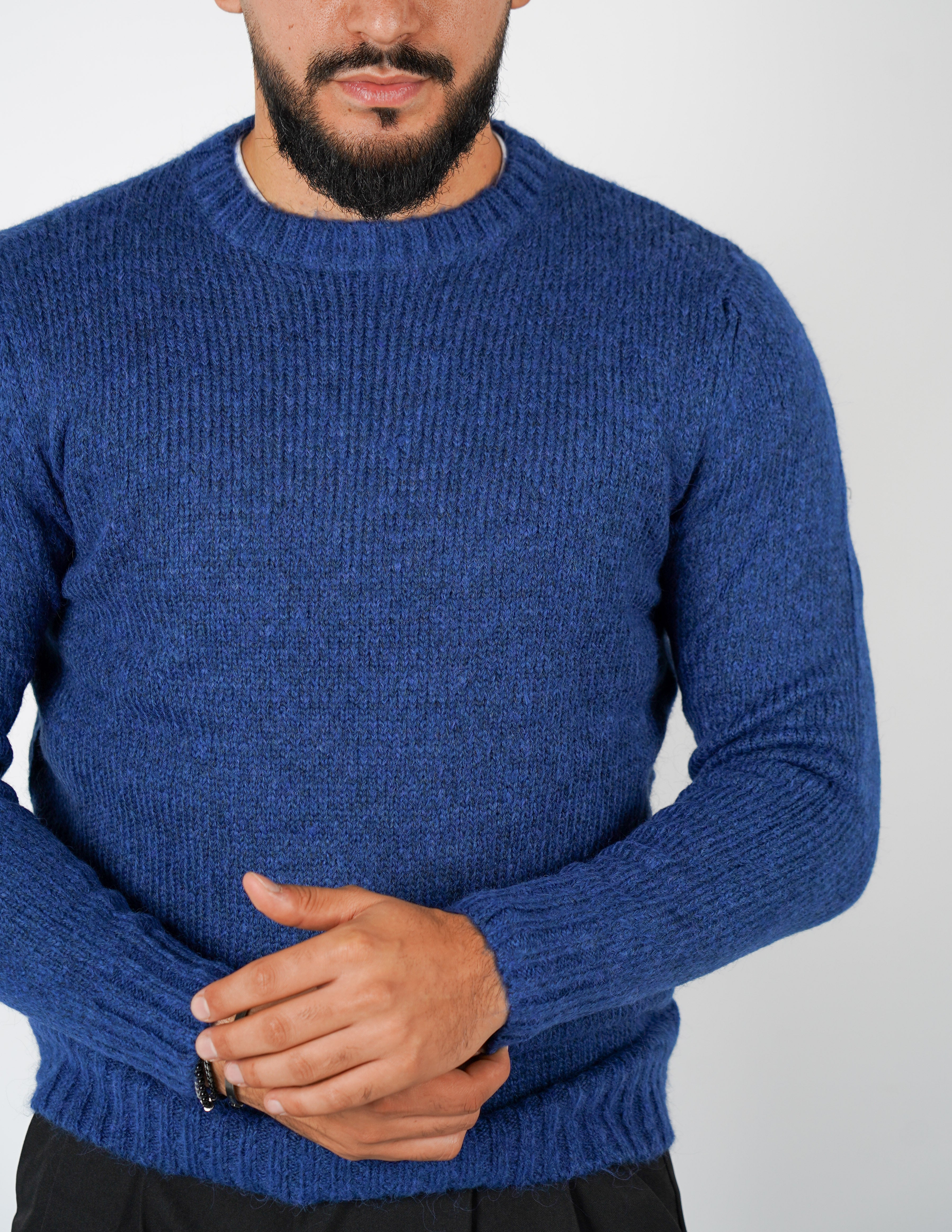 MAGLIONE IN MISTO LANA GIROCOLLO OVERD