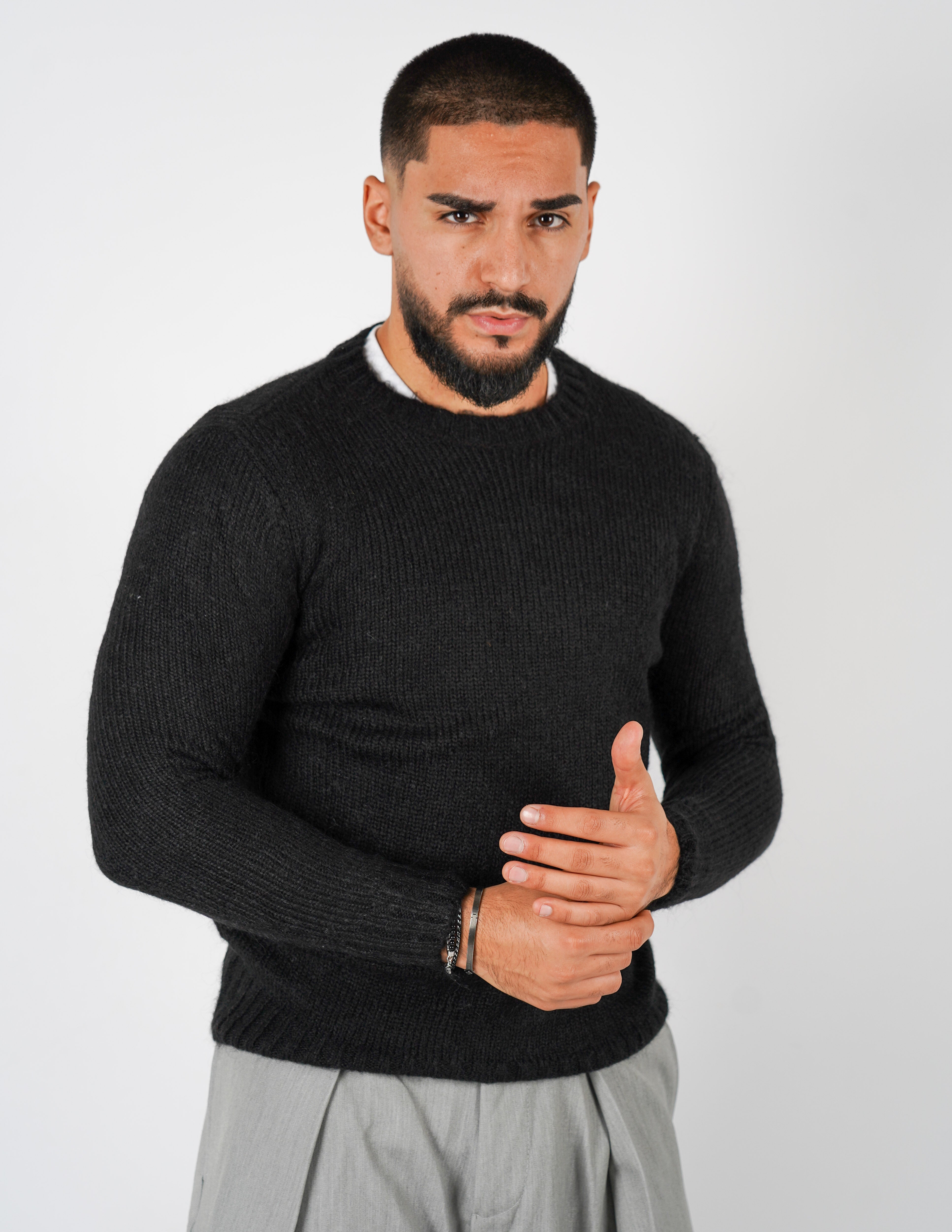 MAGLIONE IN MISTO LANA GIROCOLLO OVERD