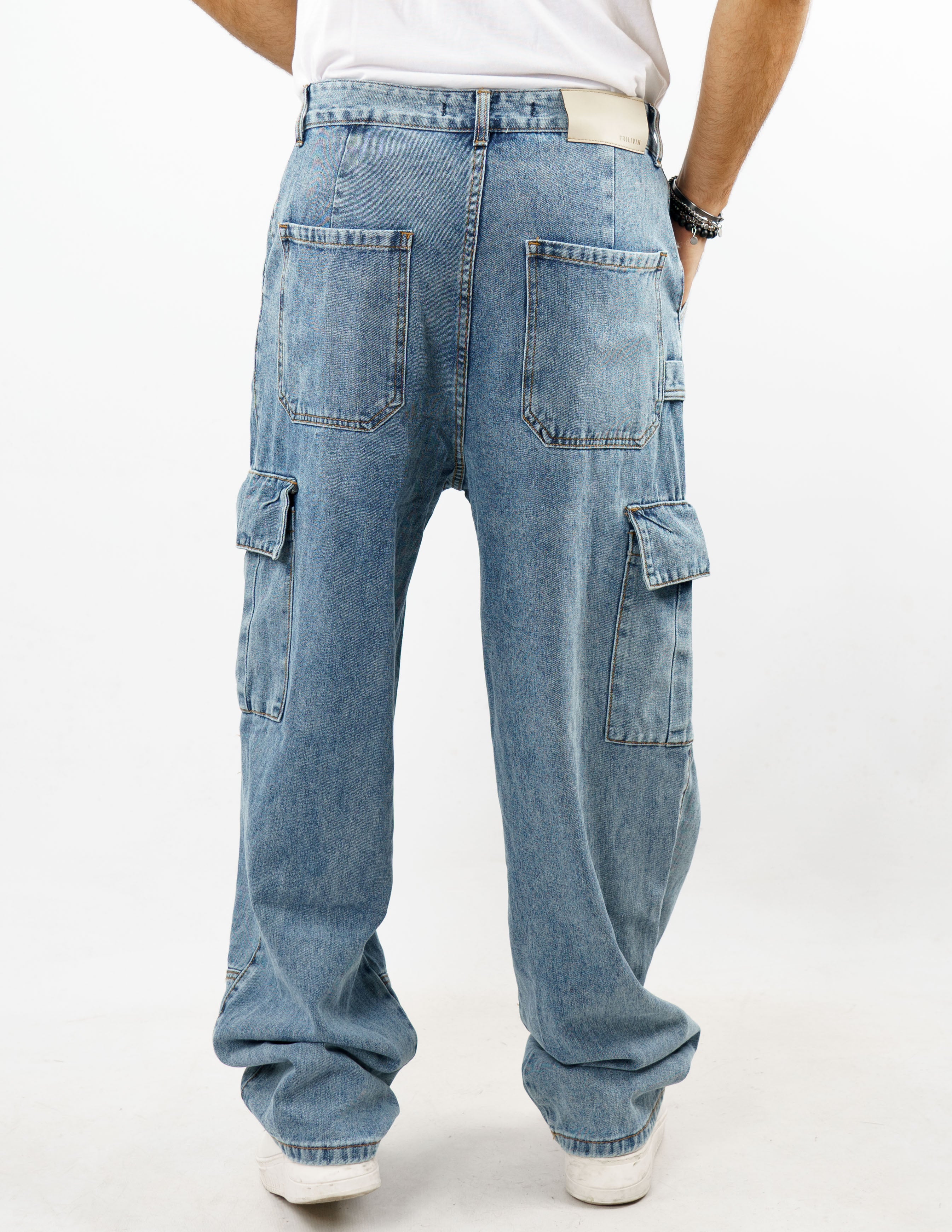 jeans wide fit cargo denim