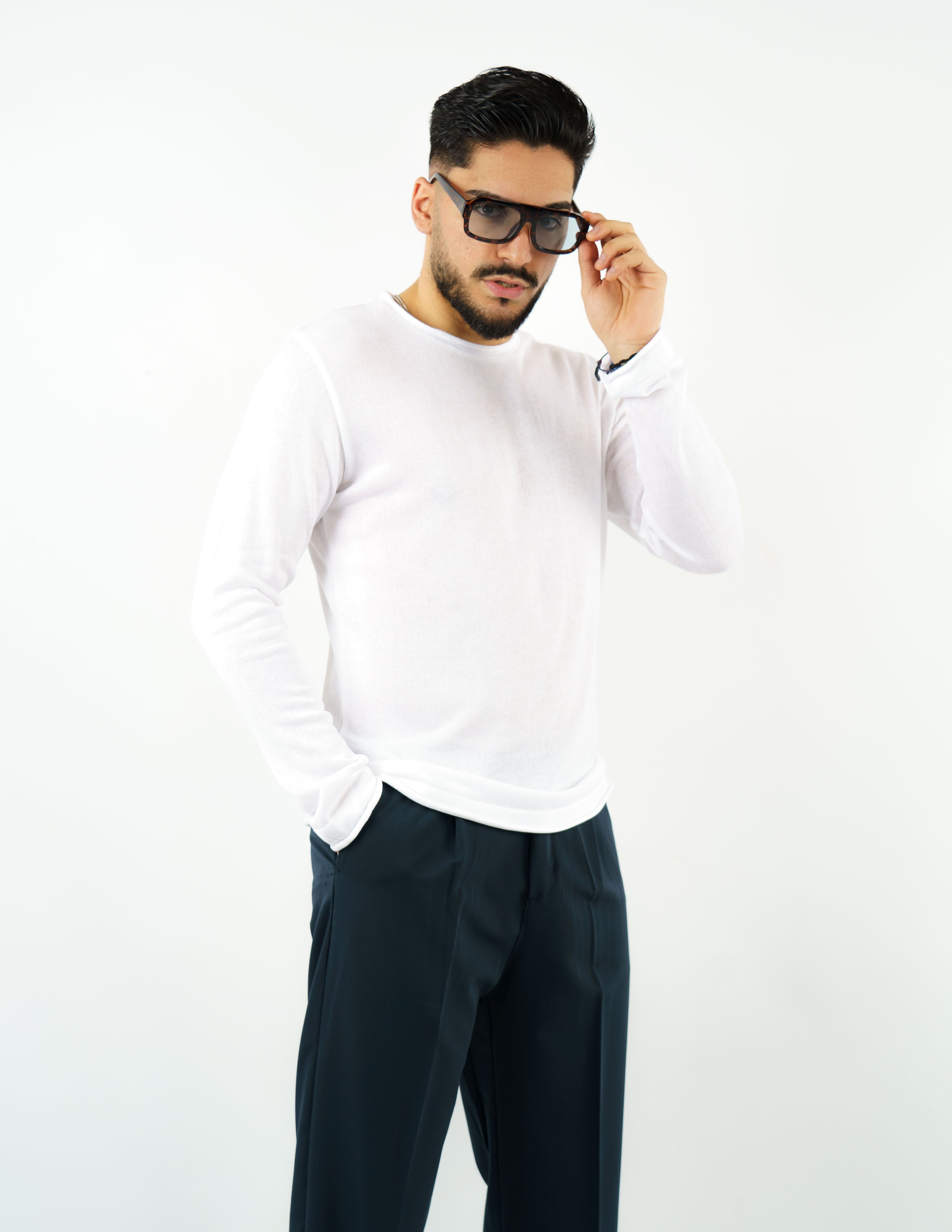 Maglia girocollo uomo manica lunga