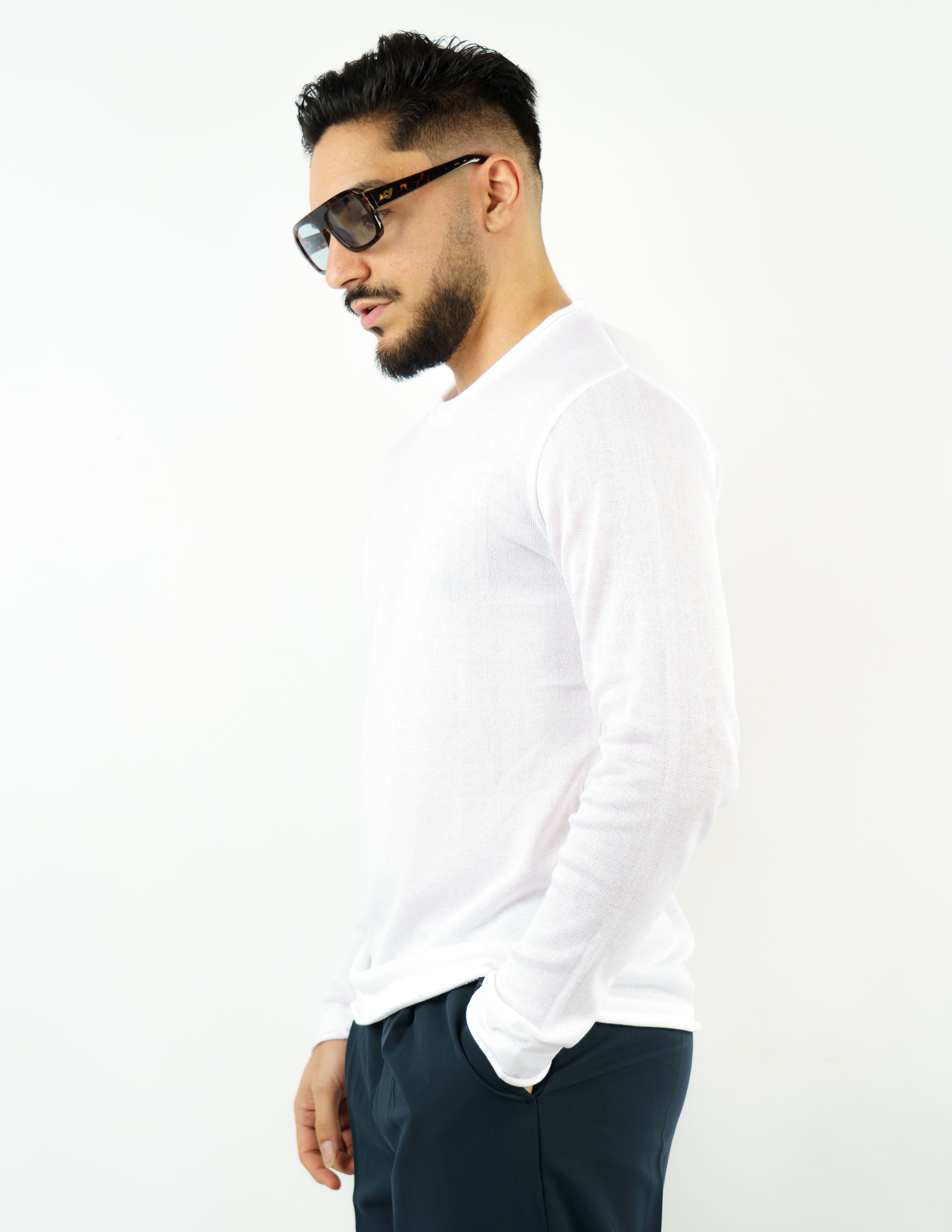 Maglia girocollo uomo manica lunga