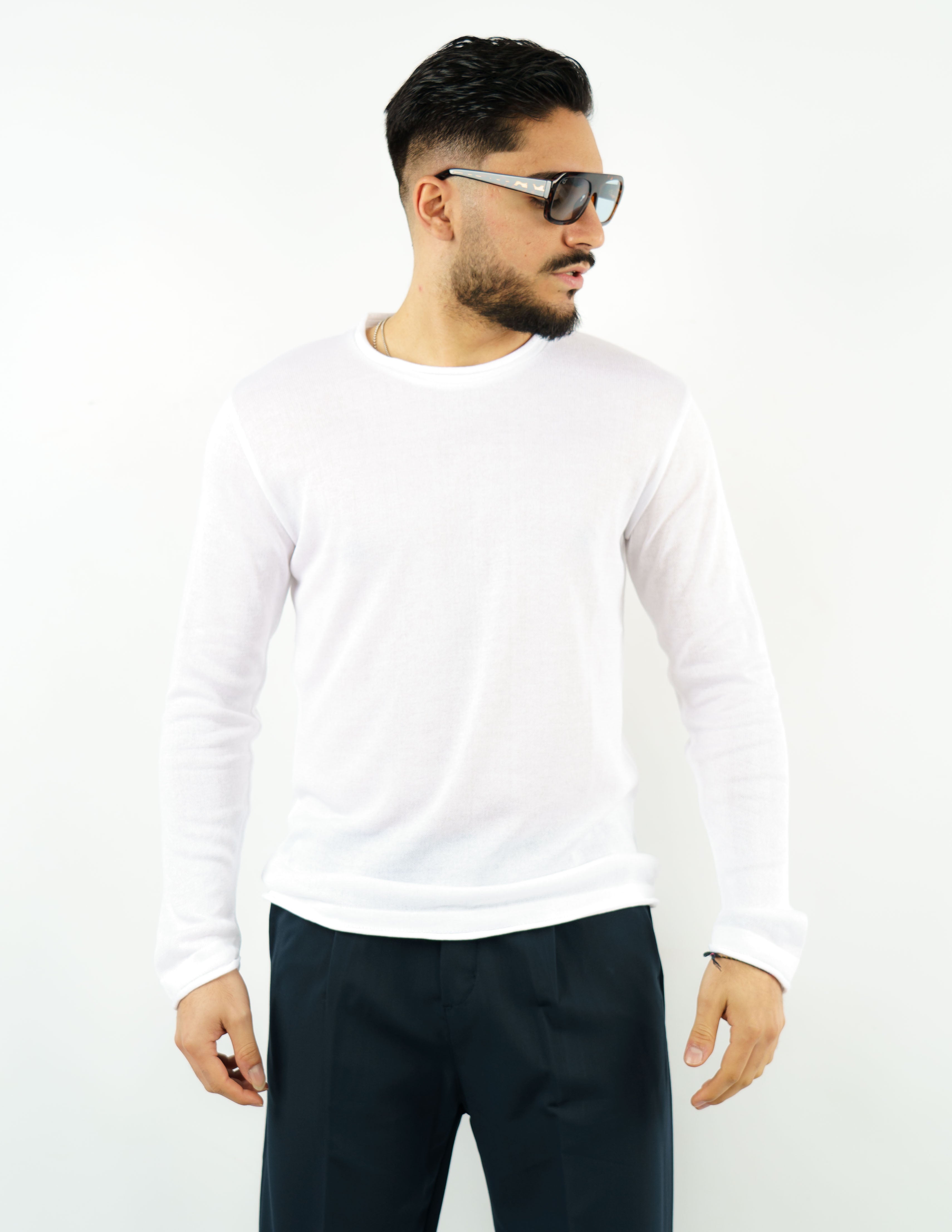 Maglia girocollo uomo manica lunga