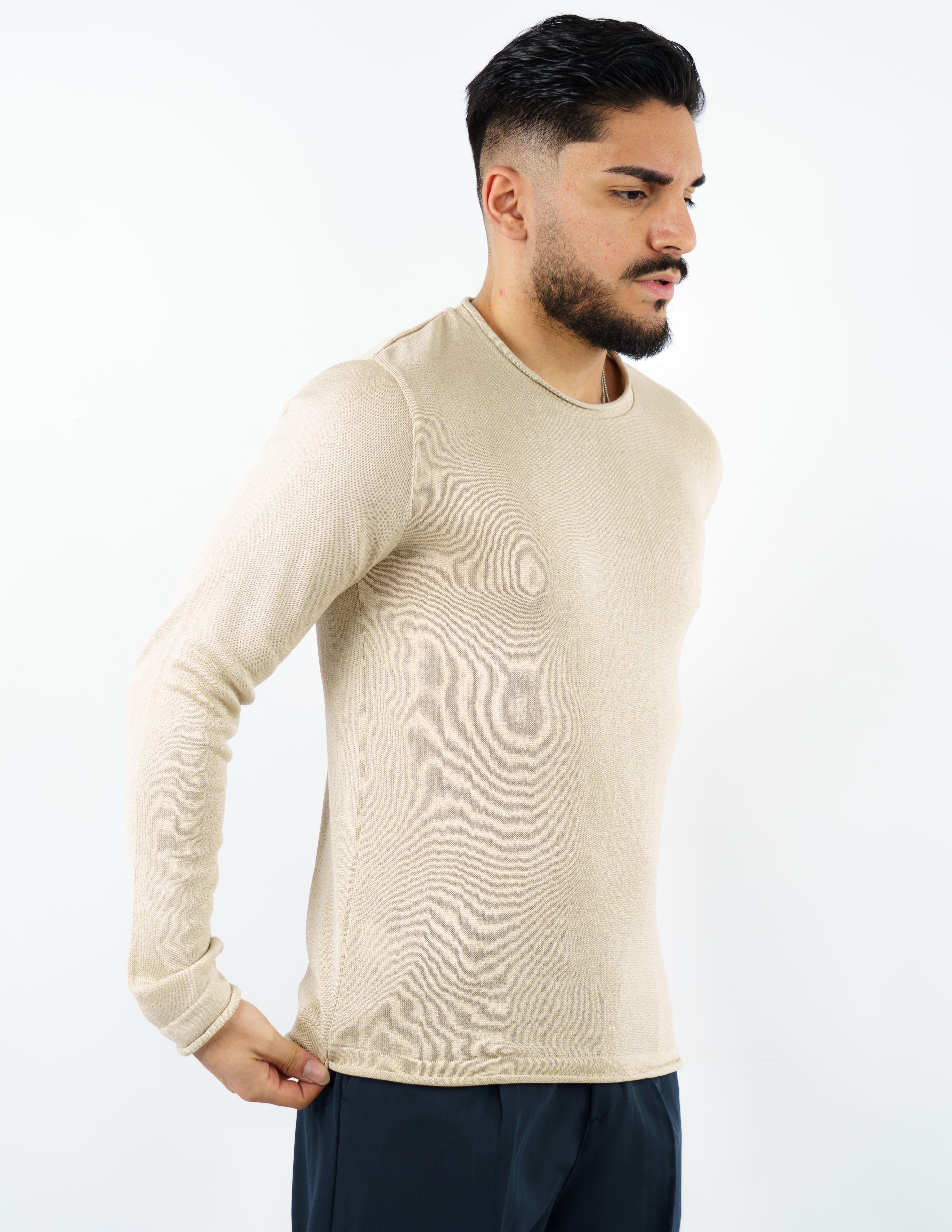 Maglia girocollo uomo manica lunga