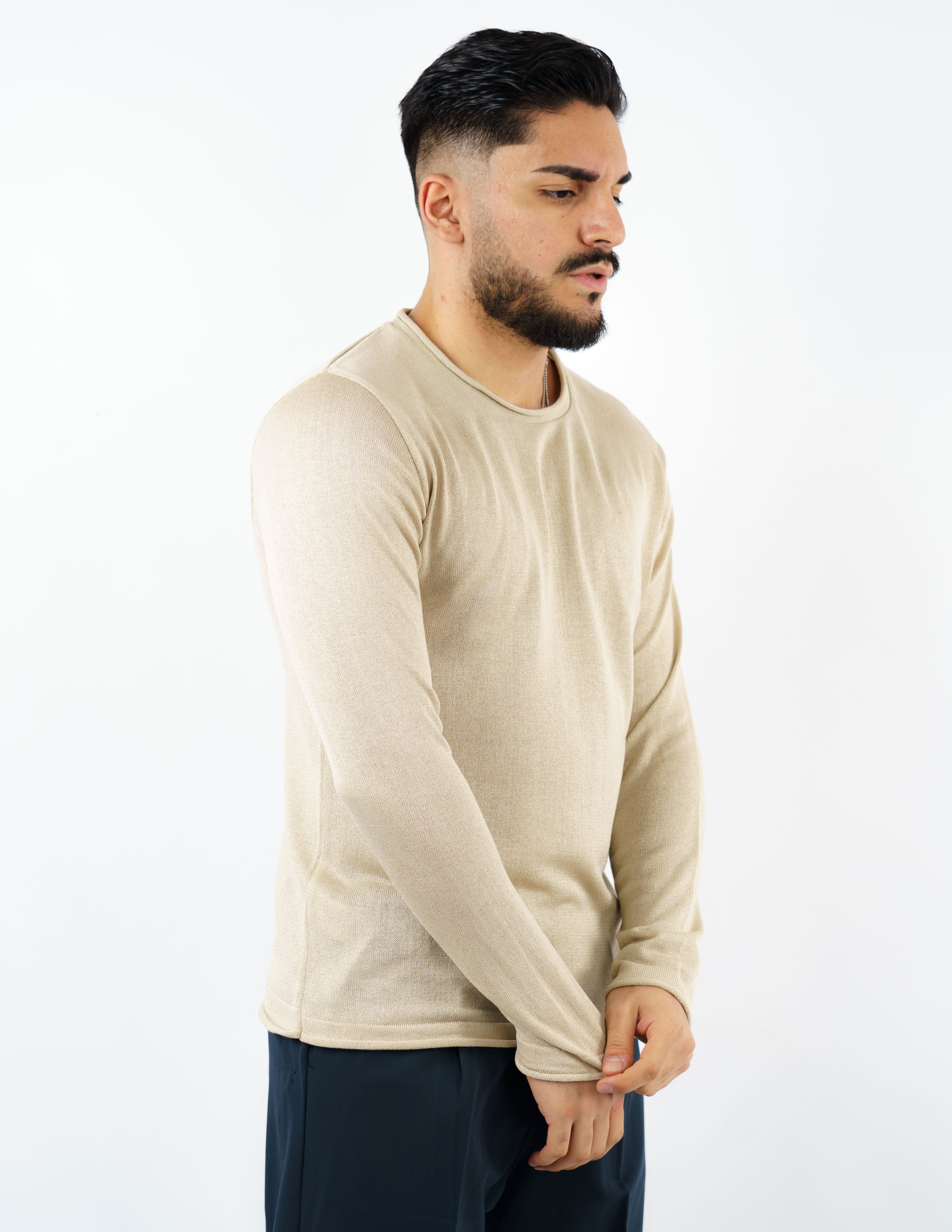 Maglia girocollo uomo manica lunga