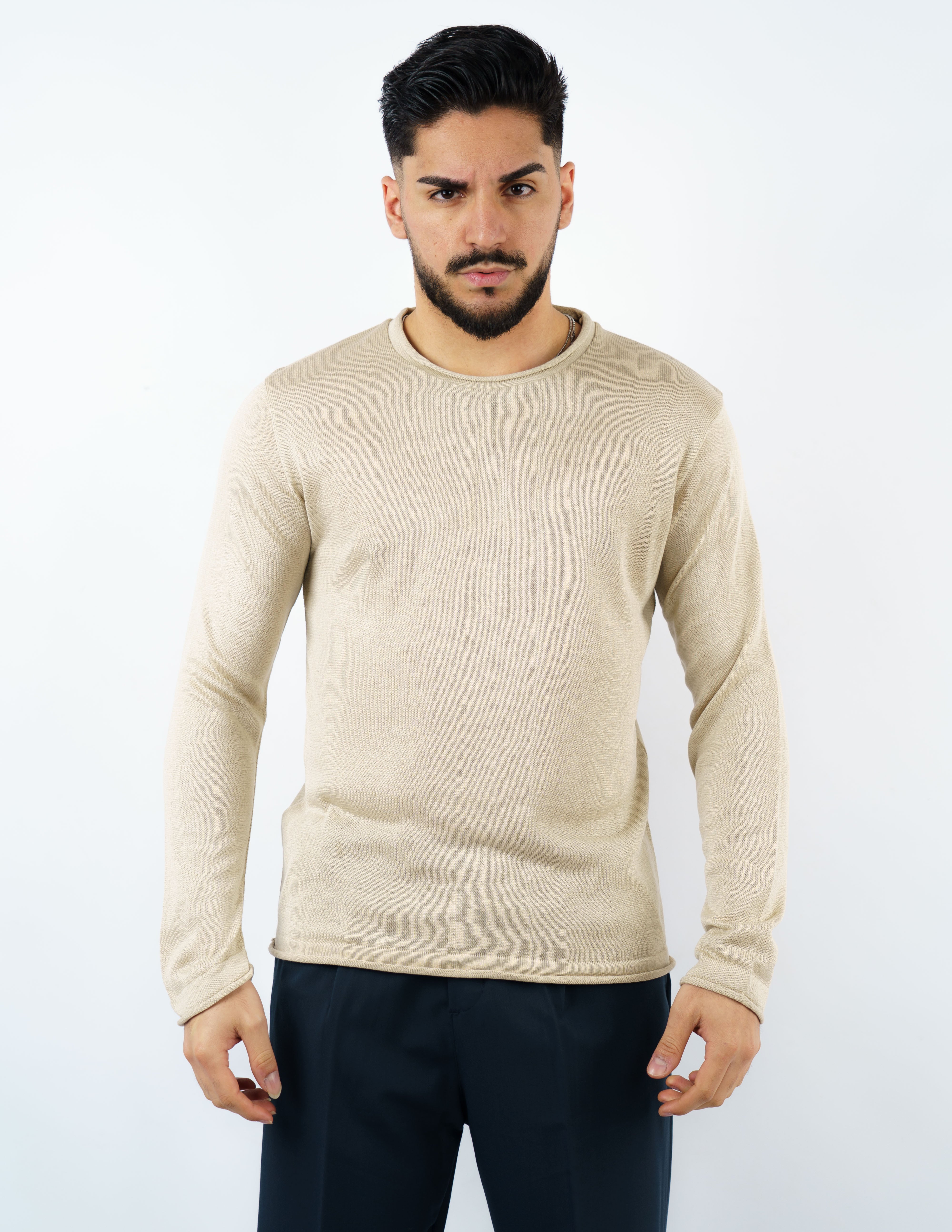 Maglia girocollo uomo manica lunga