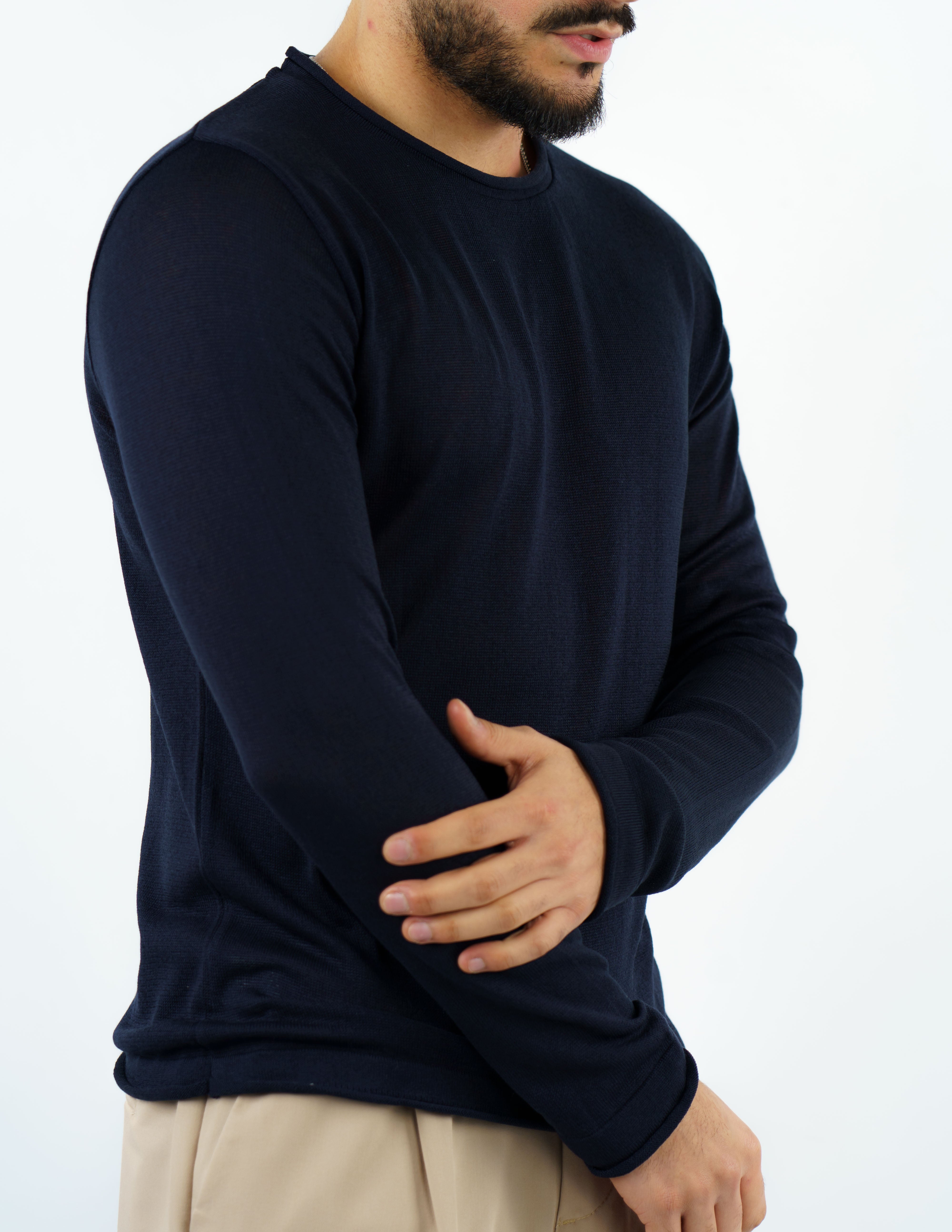 Maglia girocollo uomo manica lunga