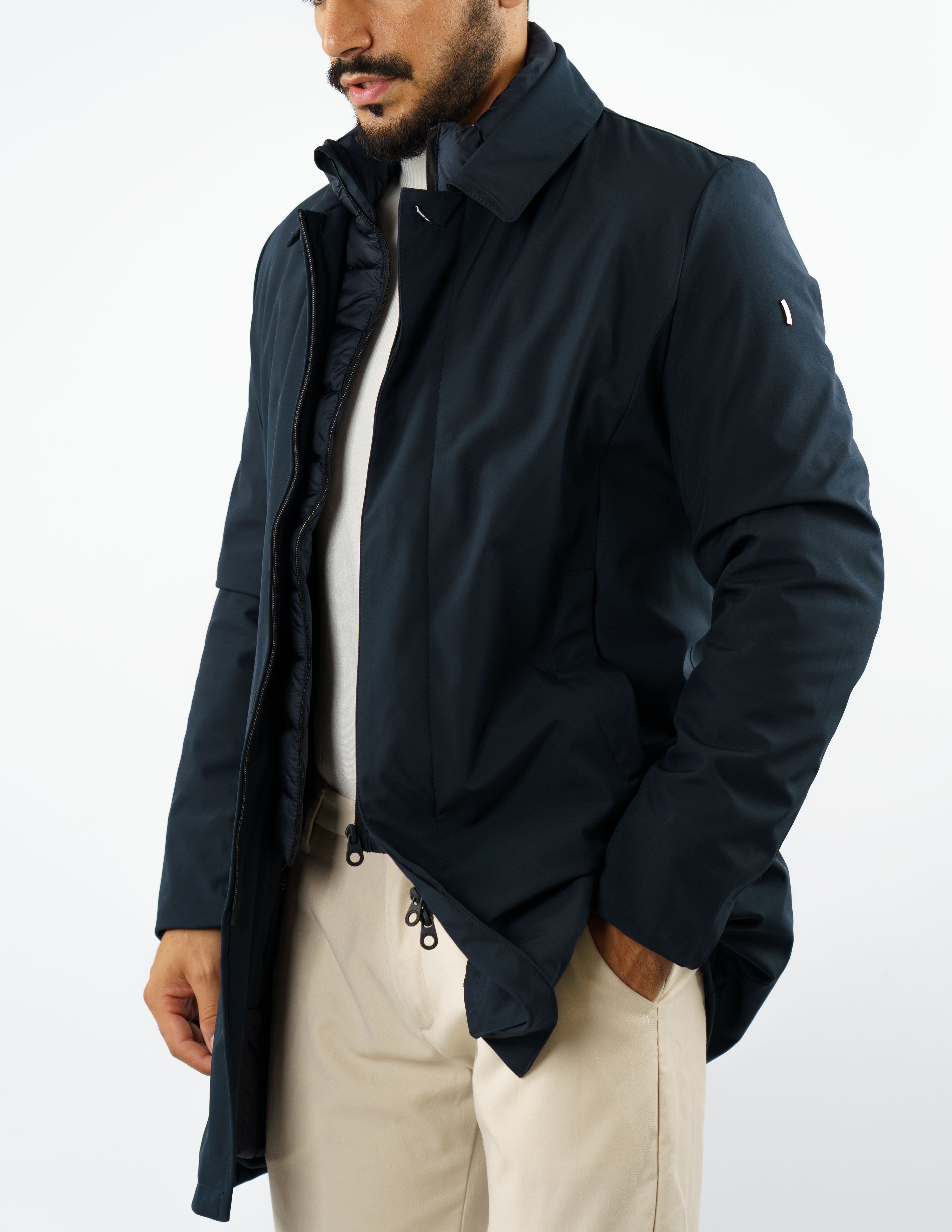 trench con pettorina staccabile over d