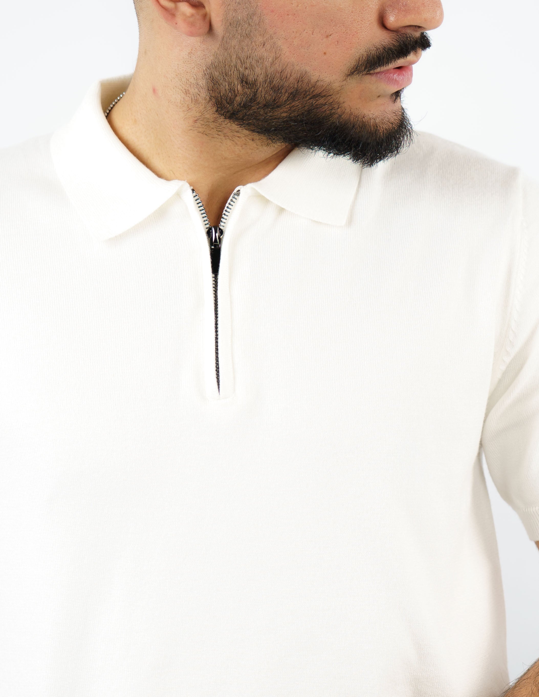 Polo manica corta con zip