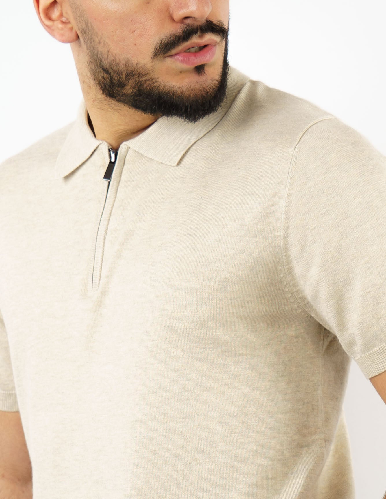 Polo manica corta con zip