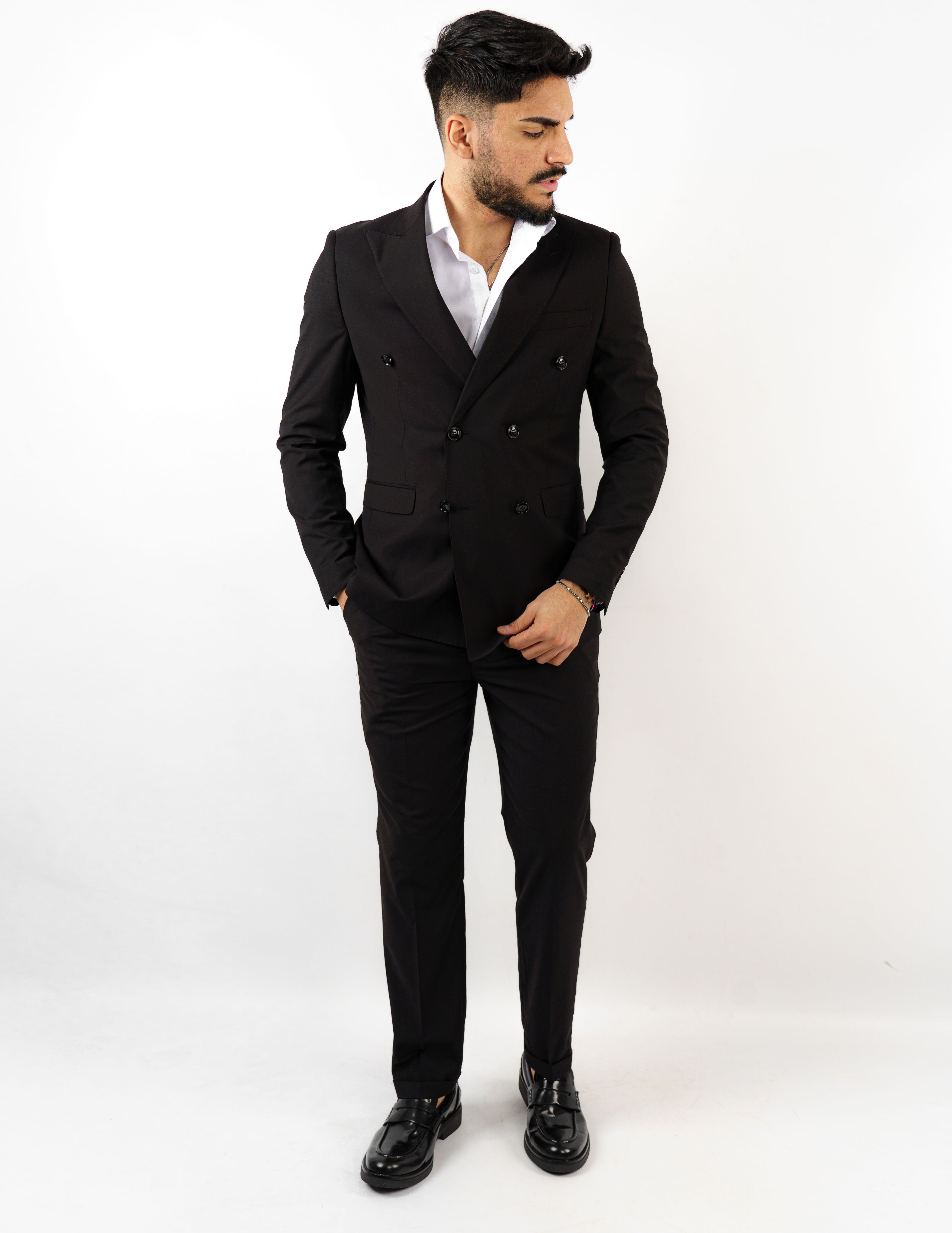 abito elegante doppiopetto in viscosa