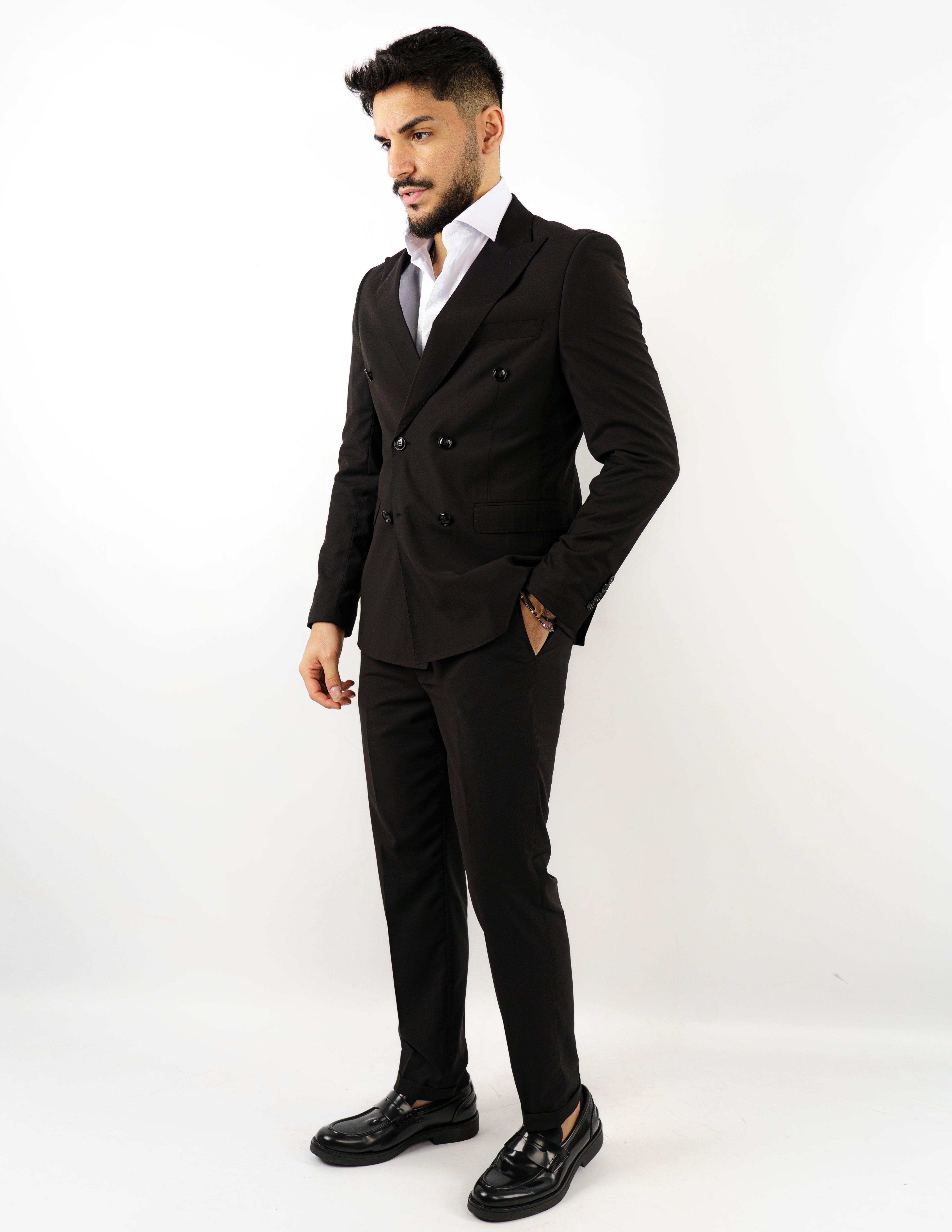 abito elegante doppiopetto in viscosa