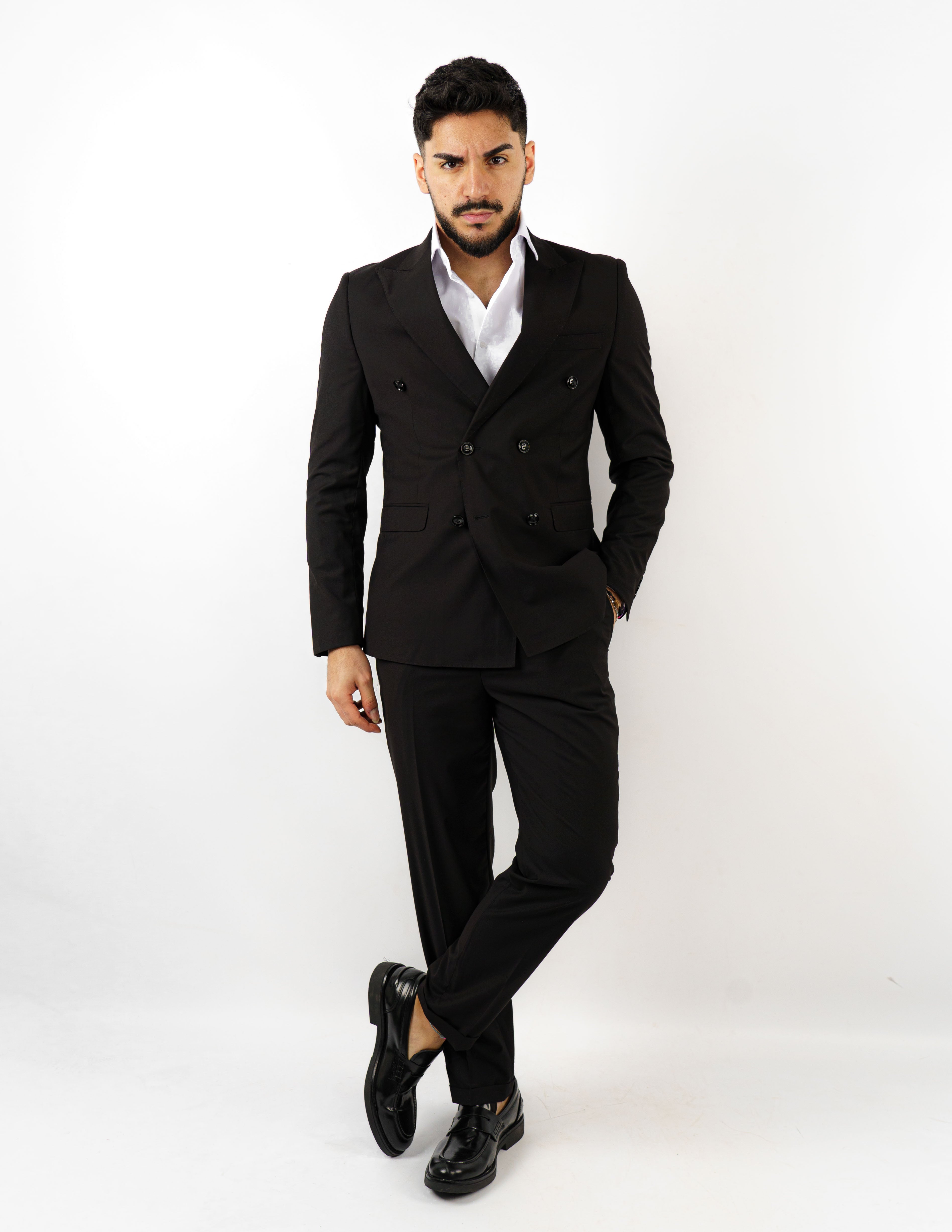 abito elegante doppiopetto in viscosa