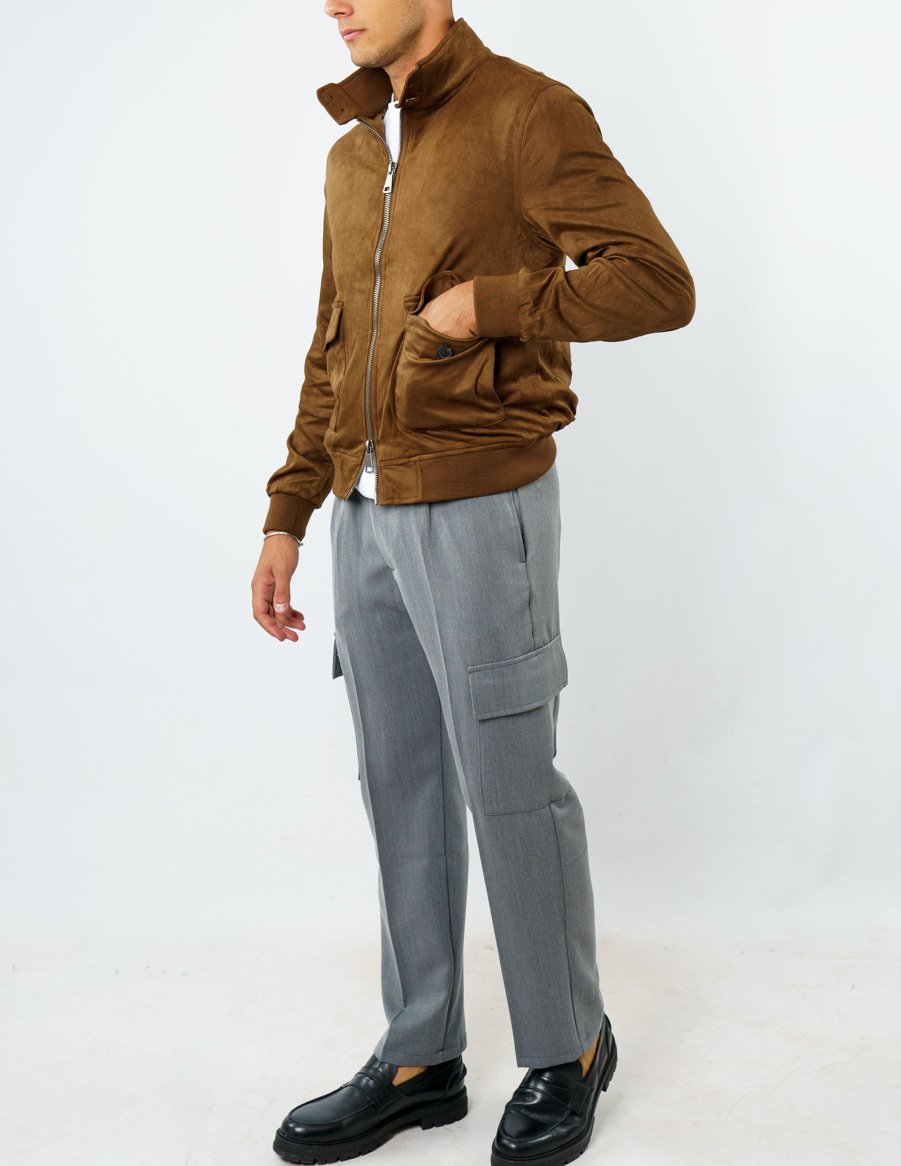 GIUBBINO IN CAMOSCIO CON COLLO