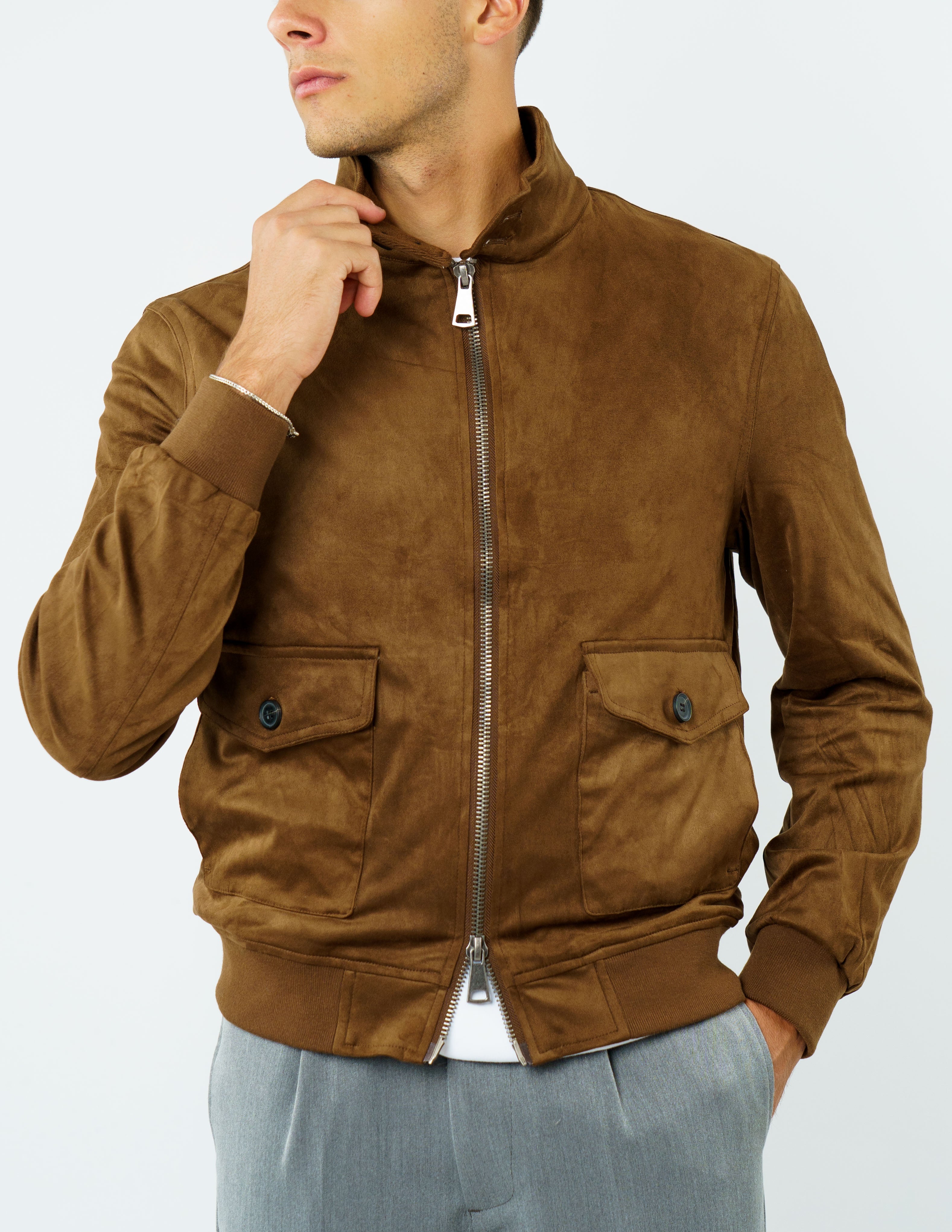 GIUBBINO IN CAMOSCIO CON COLLO