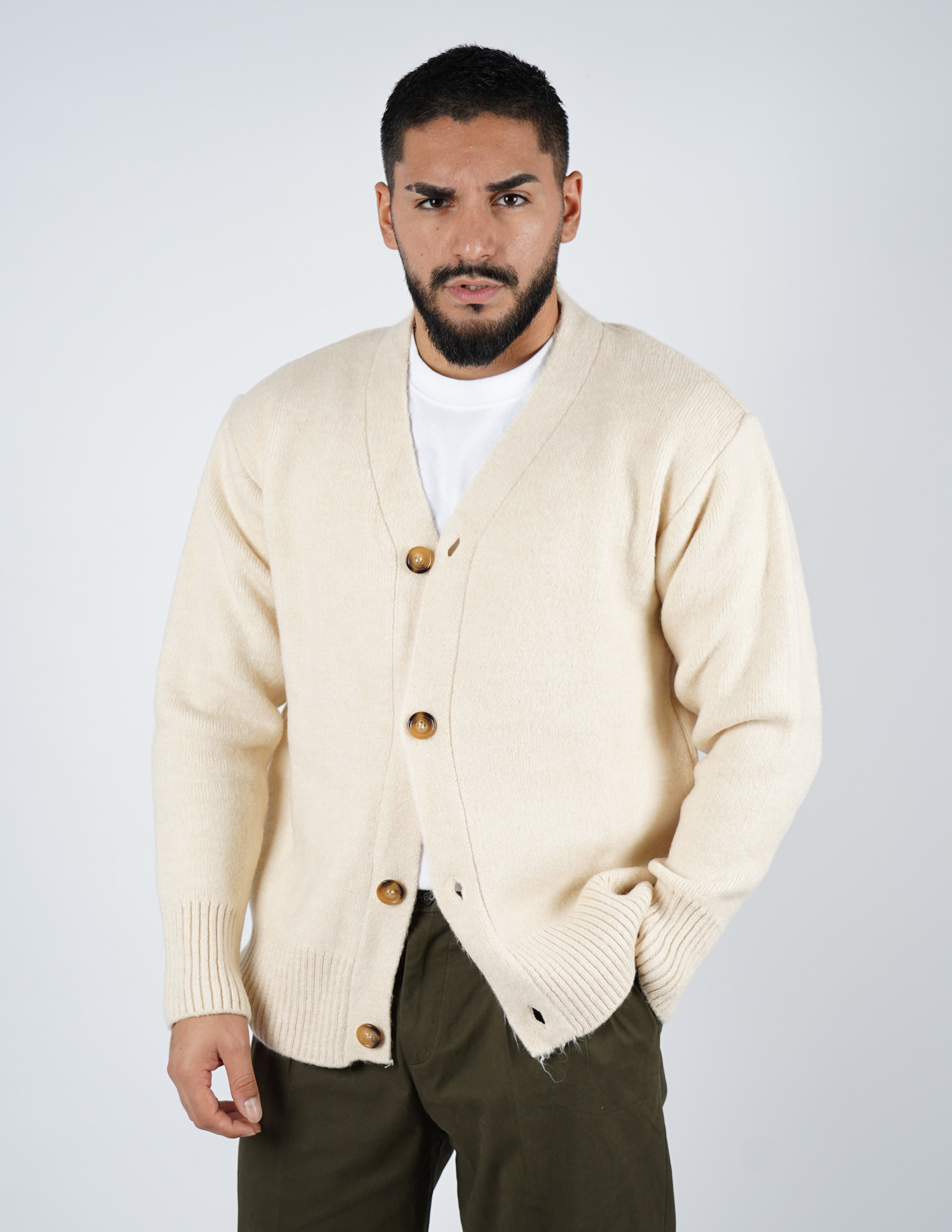 Cardigan in lana doppia