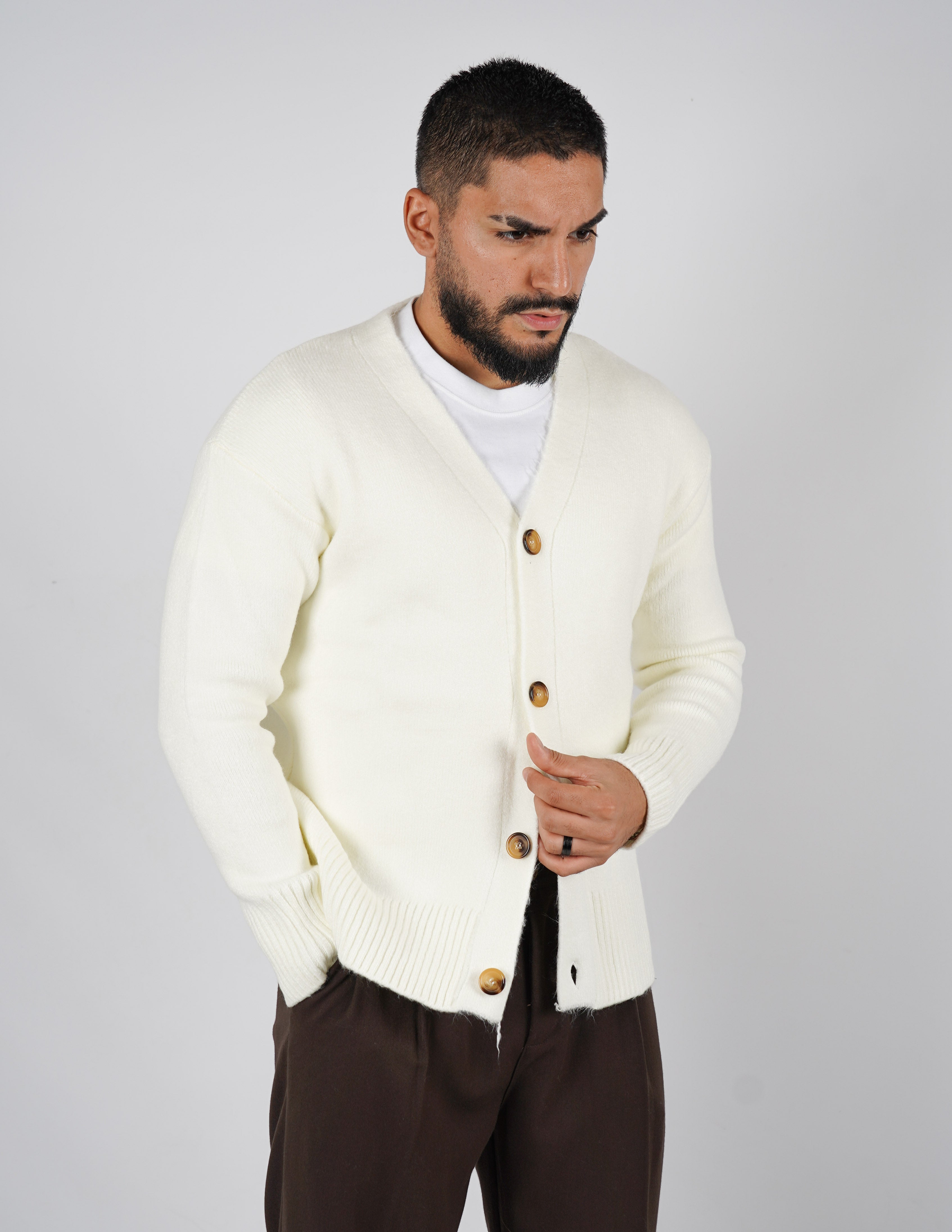 Cardigan in lana doppia