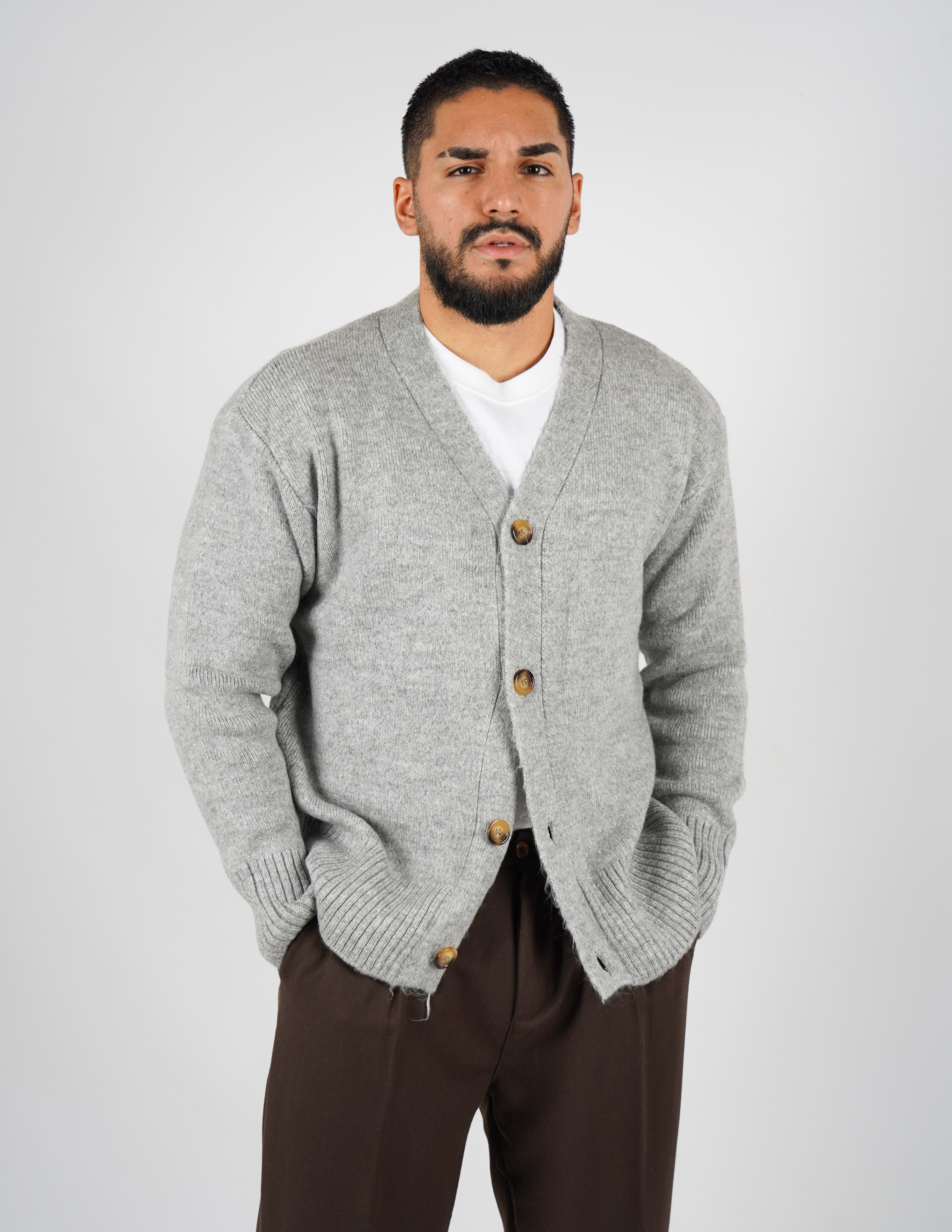 Cardigan in lana doppia