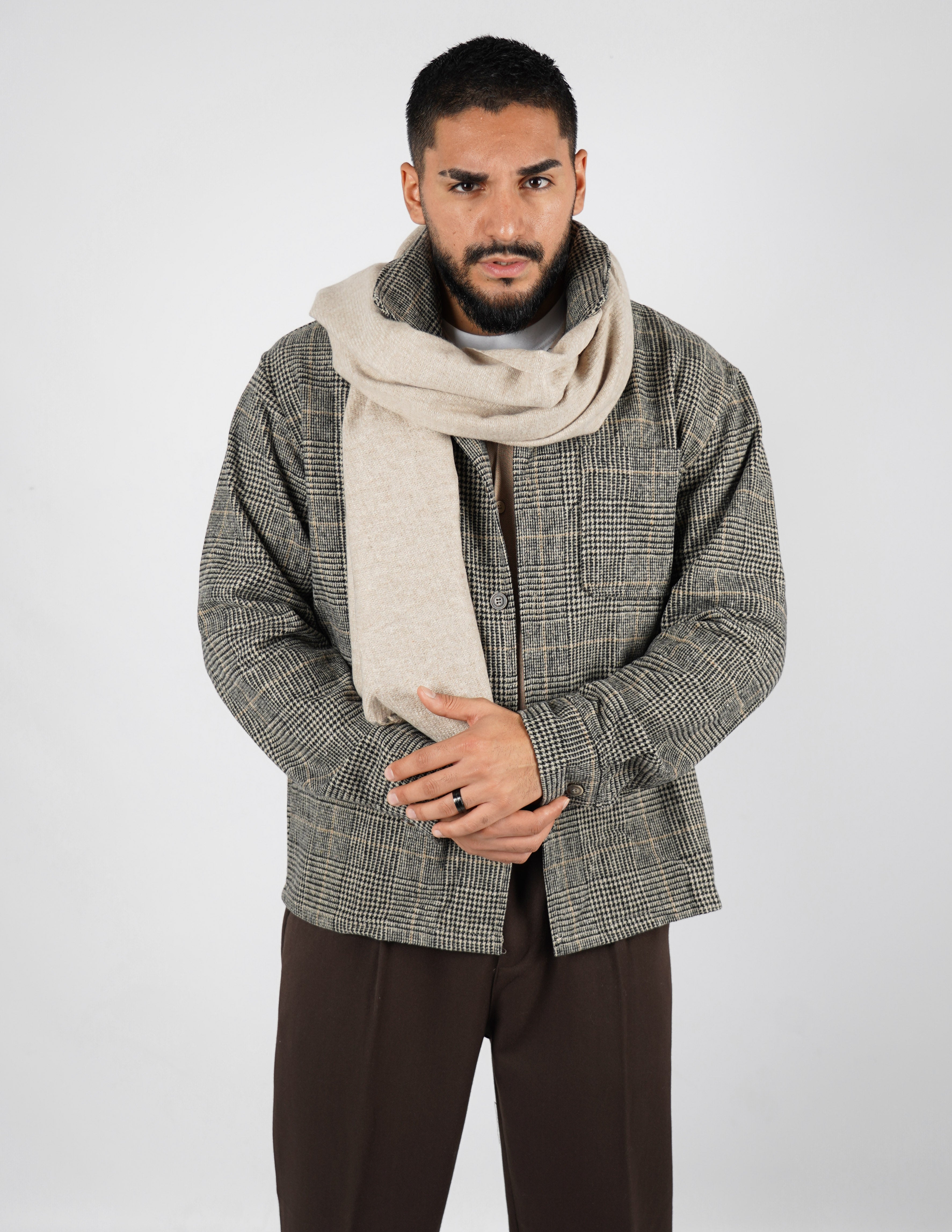 OVERSHIRT effetto LANA A QUADRI