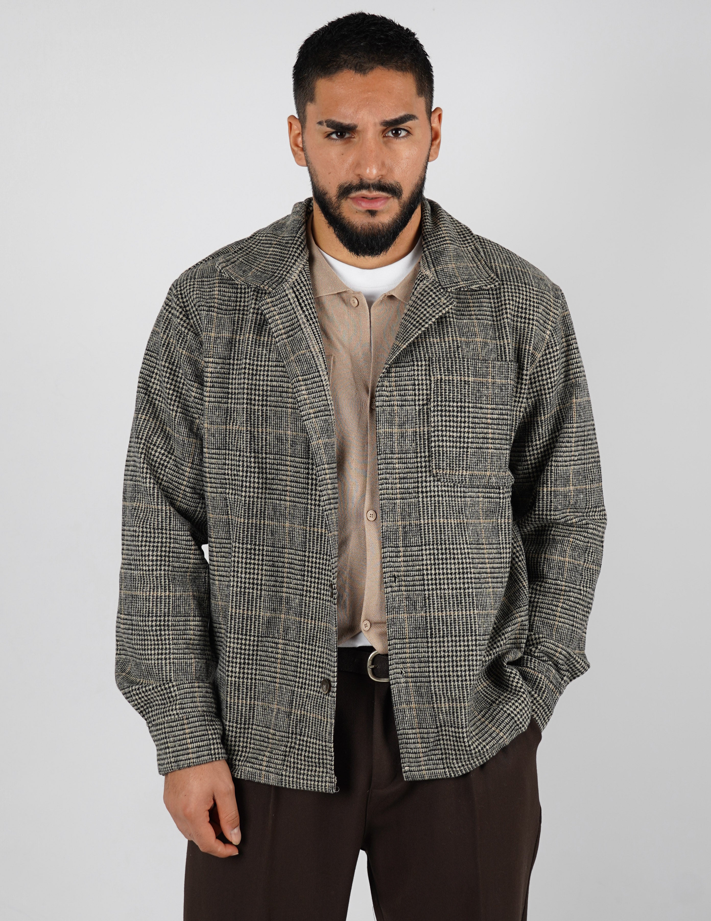 OVERSHIRT effetto LANA A QUADRI
