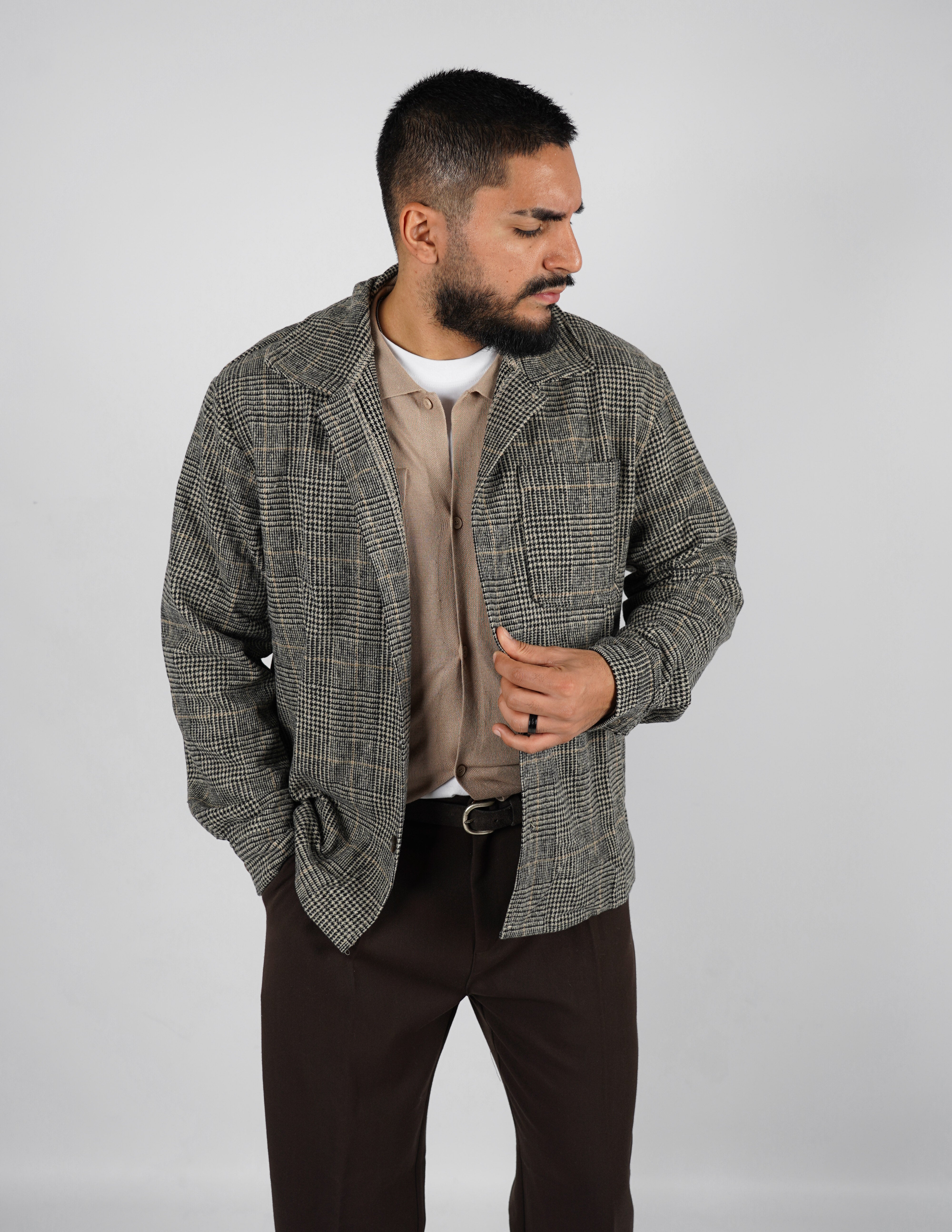 OVERSHIRT effetto LANA A QUADRI