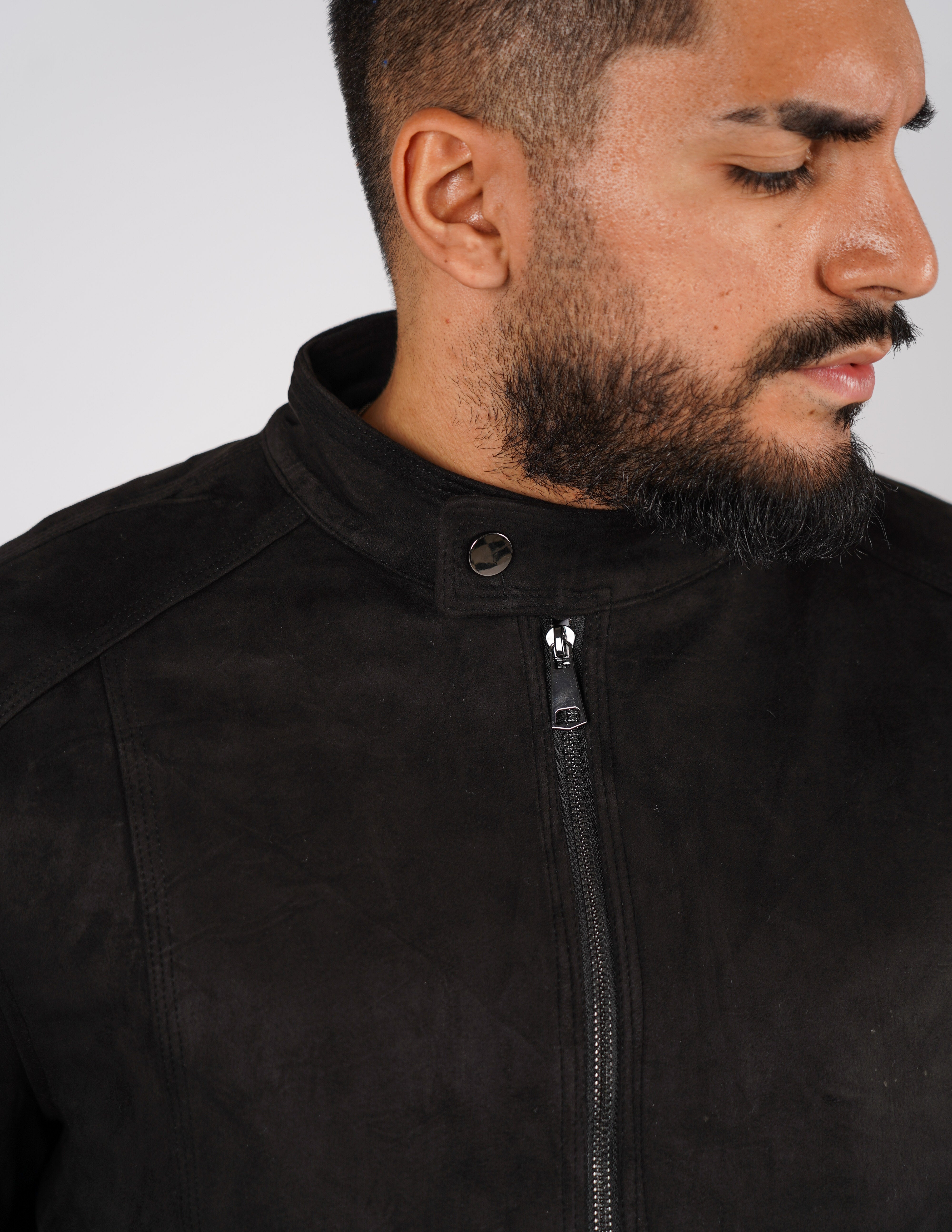 Giubbino in camoscio imbottito