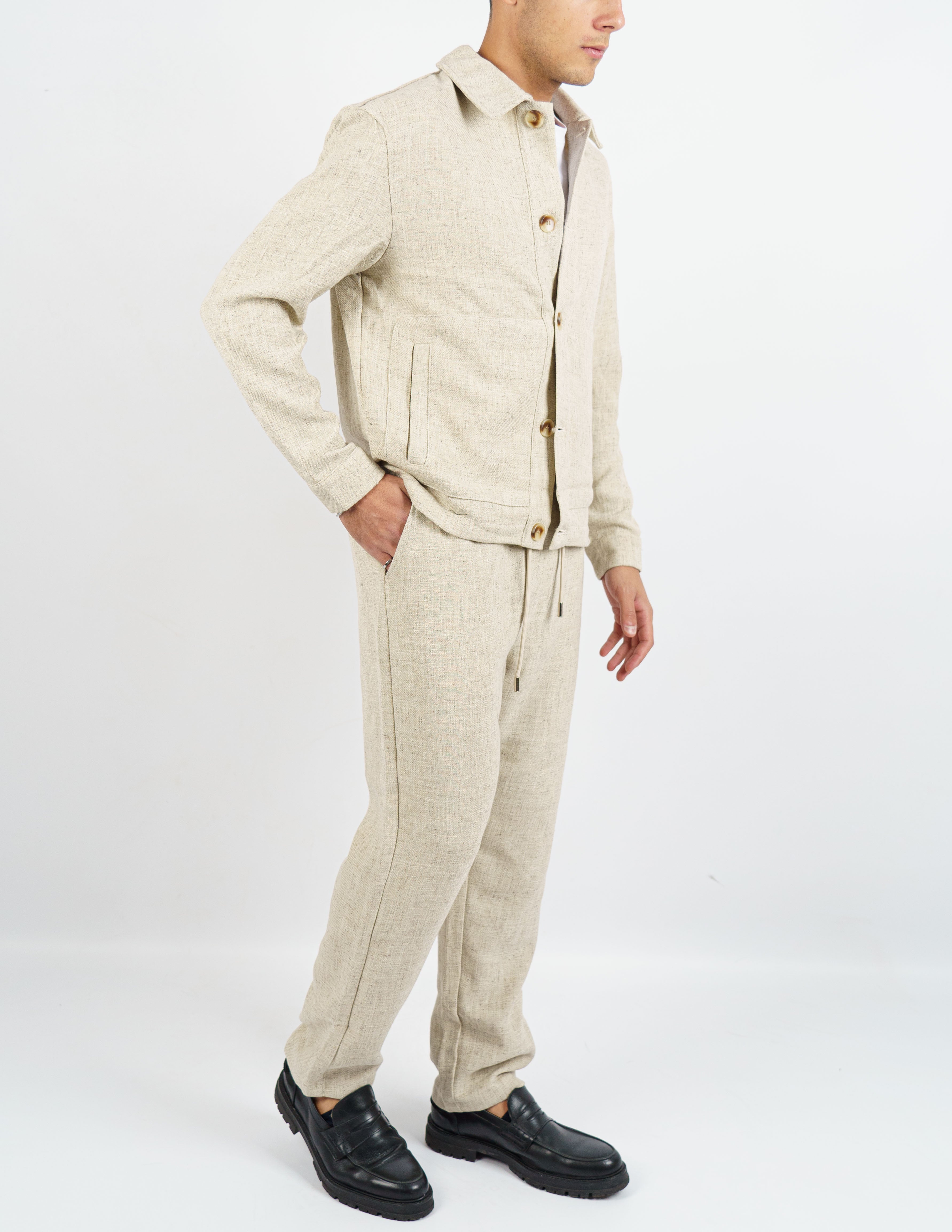 coordinato uomo tinta unita strutturato