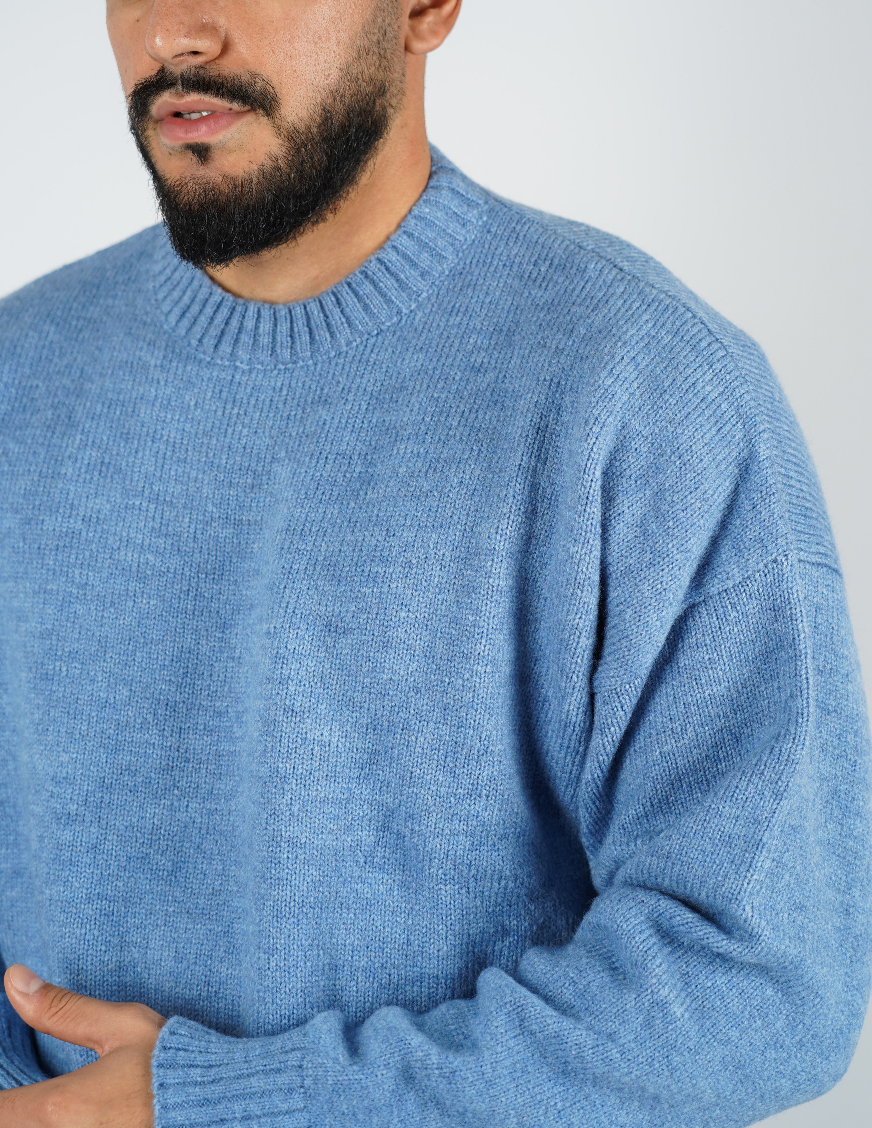 Maglione crop in lana