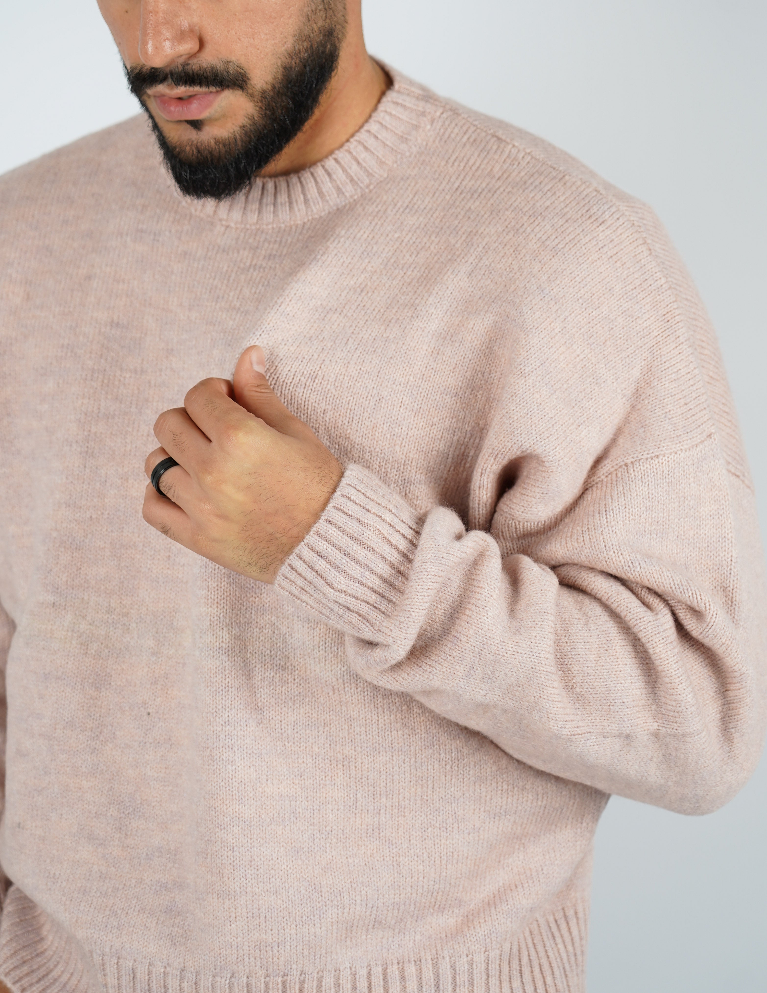 Maglione crop in lana