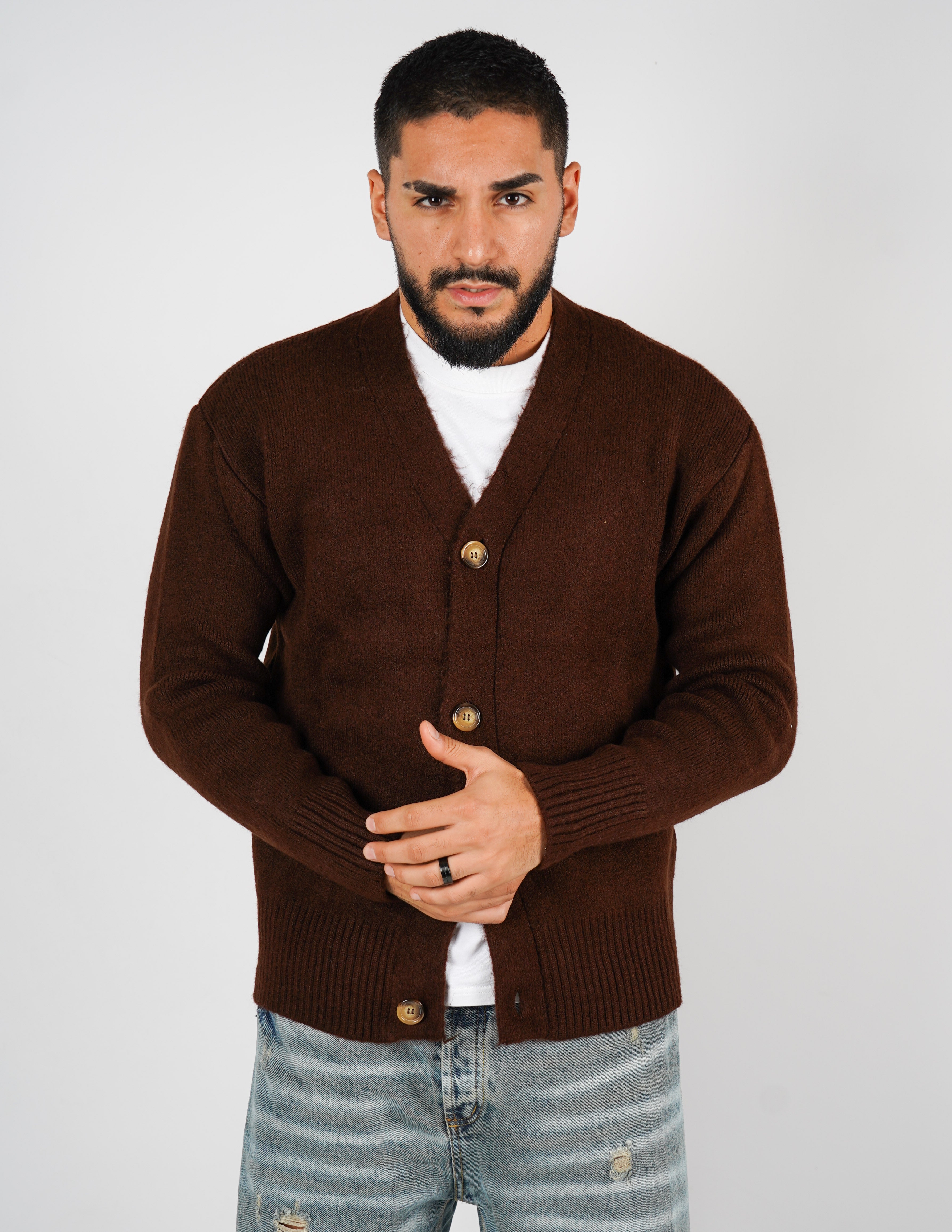 Cardigan in lana doppia