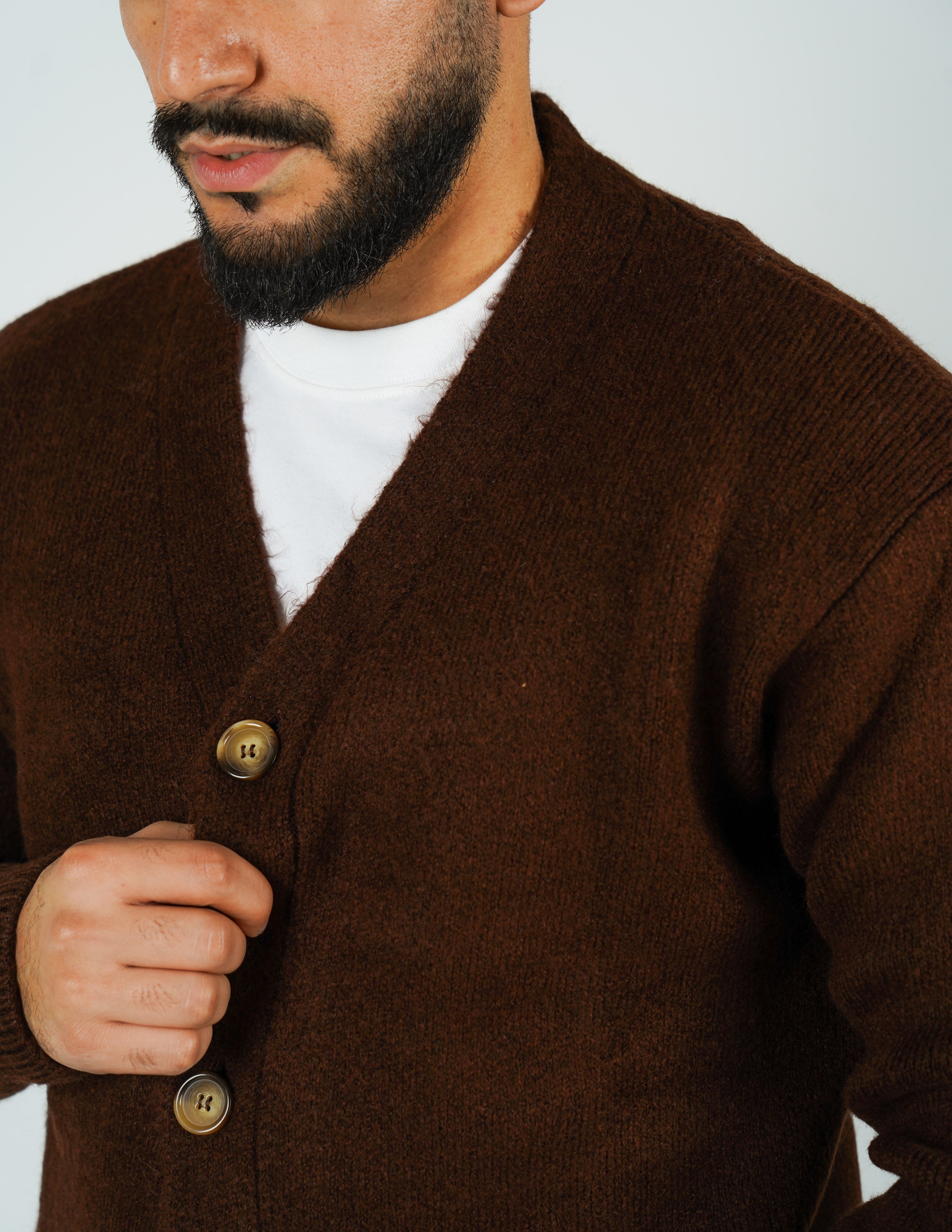 Cardigan in lana doppia