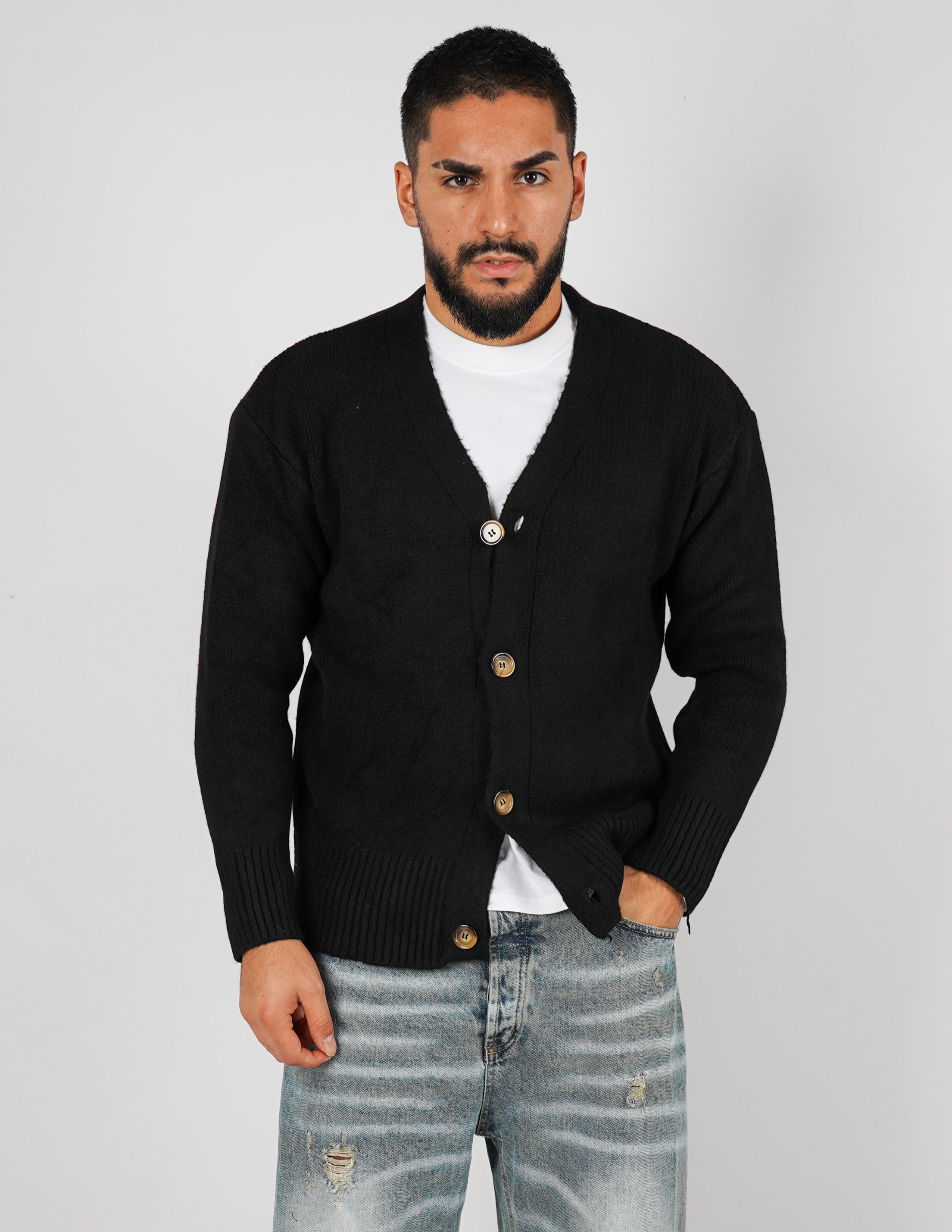 Cardigan in lana doppia