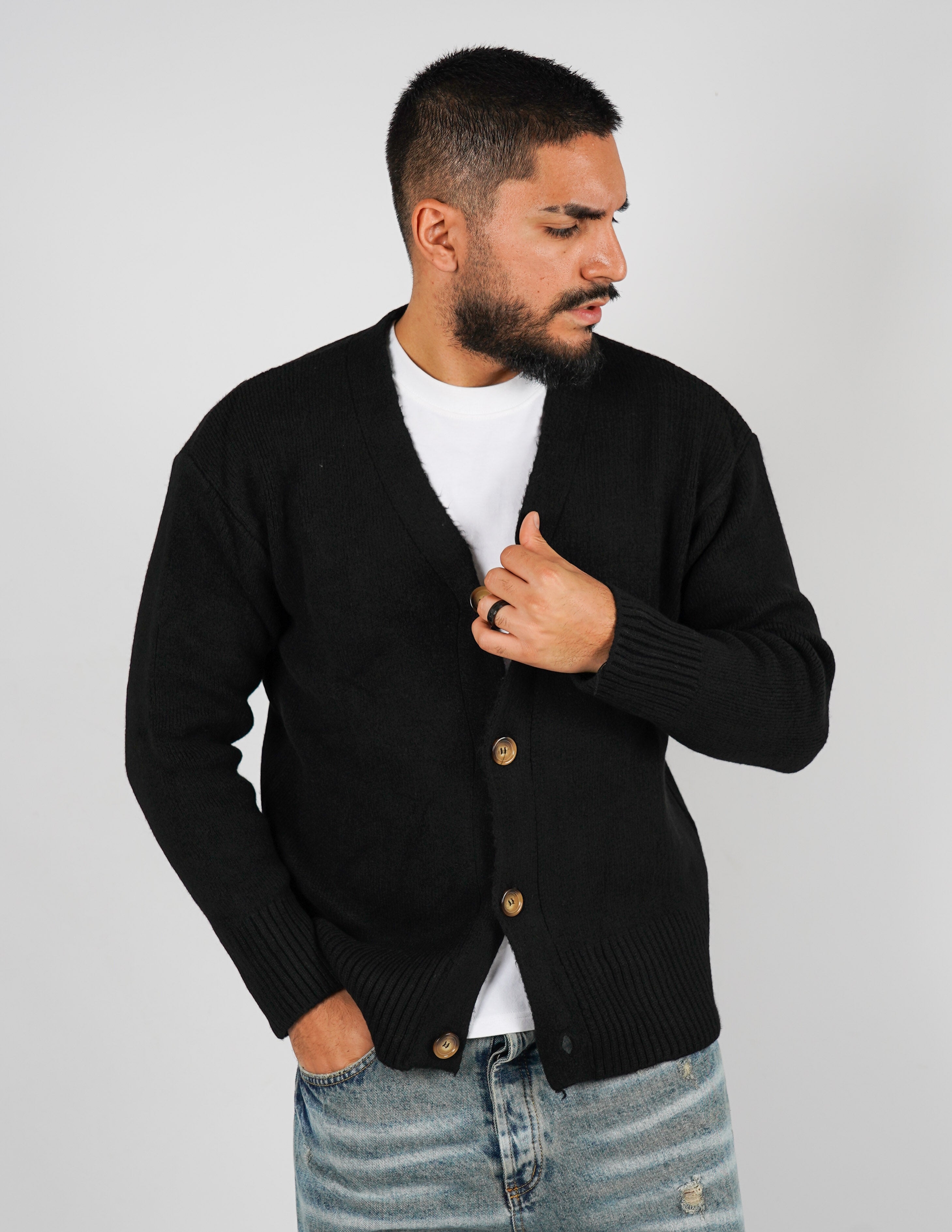 Cardigan in lana doppia