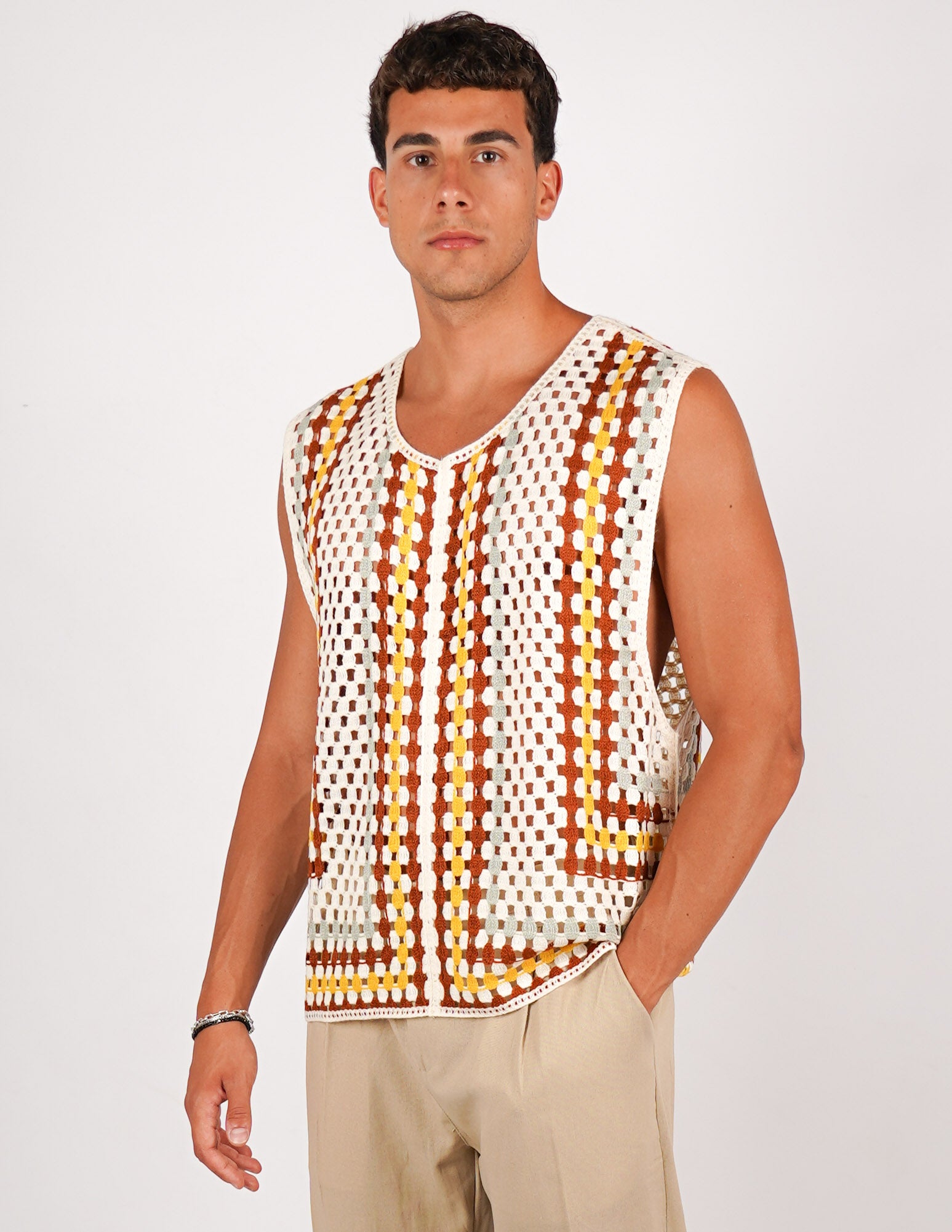 SMANICATO IN MAGLIA DEGRADE'