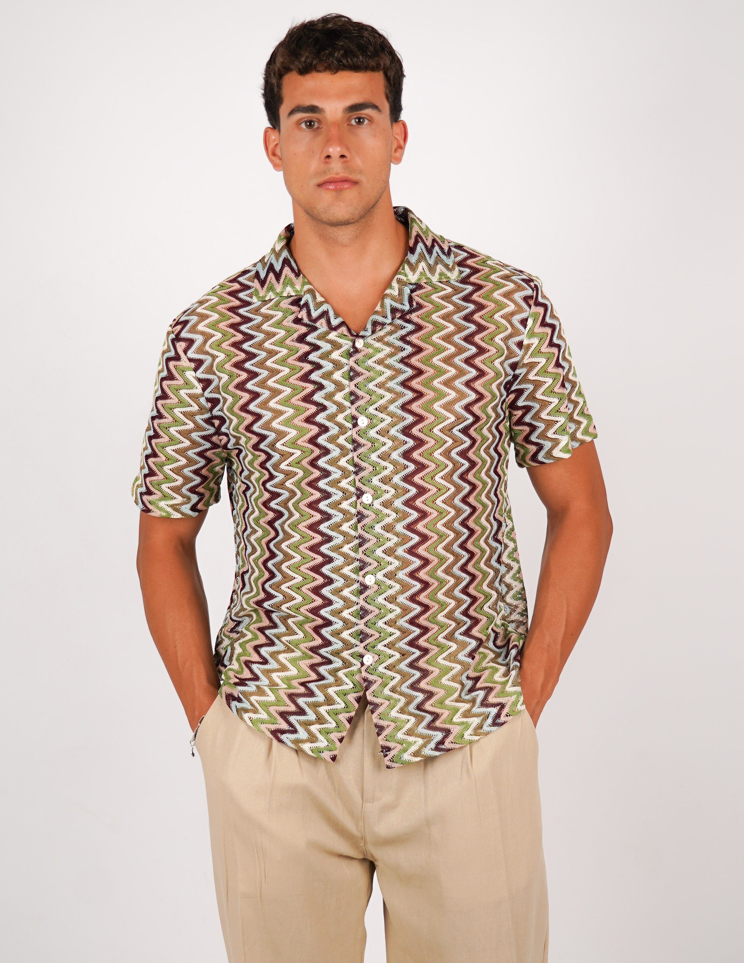 CAMICIA CROCHET A FANTASIA
